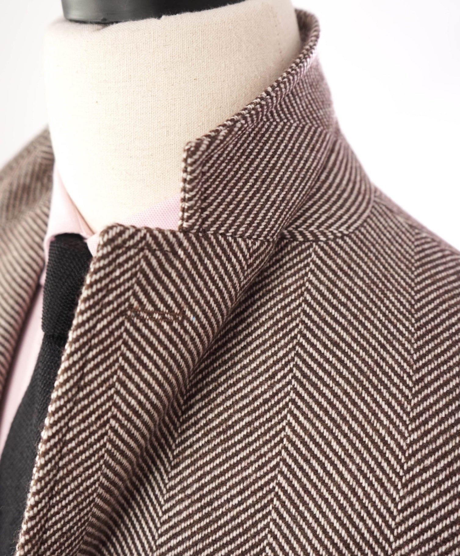 $1,995 ELEVENTY - "PLATINUM" Brown Herringbone Wool Top Coat - 40