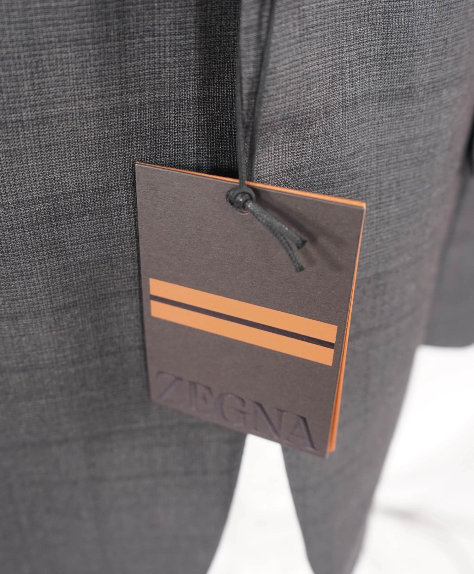 $4,090 ZEGNA - Gray Windowpane TROFEO Wool Suit - 50L US