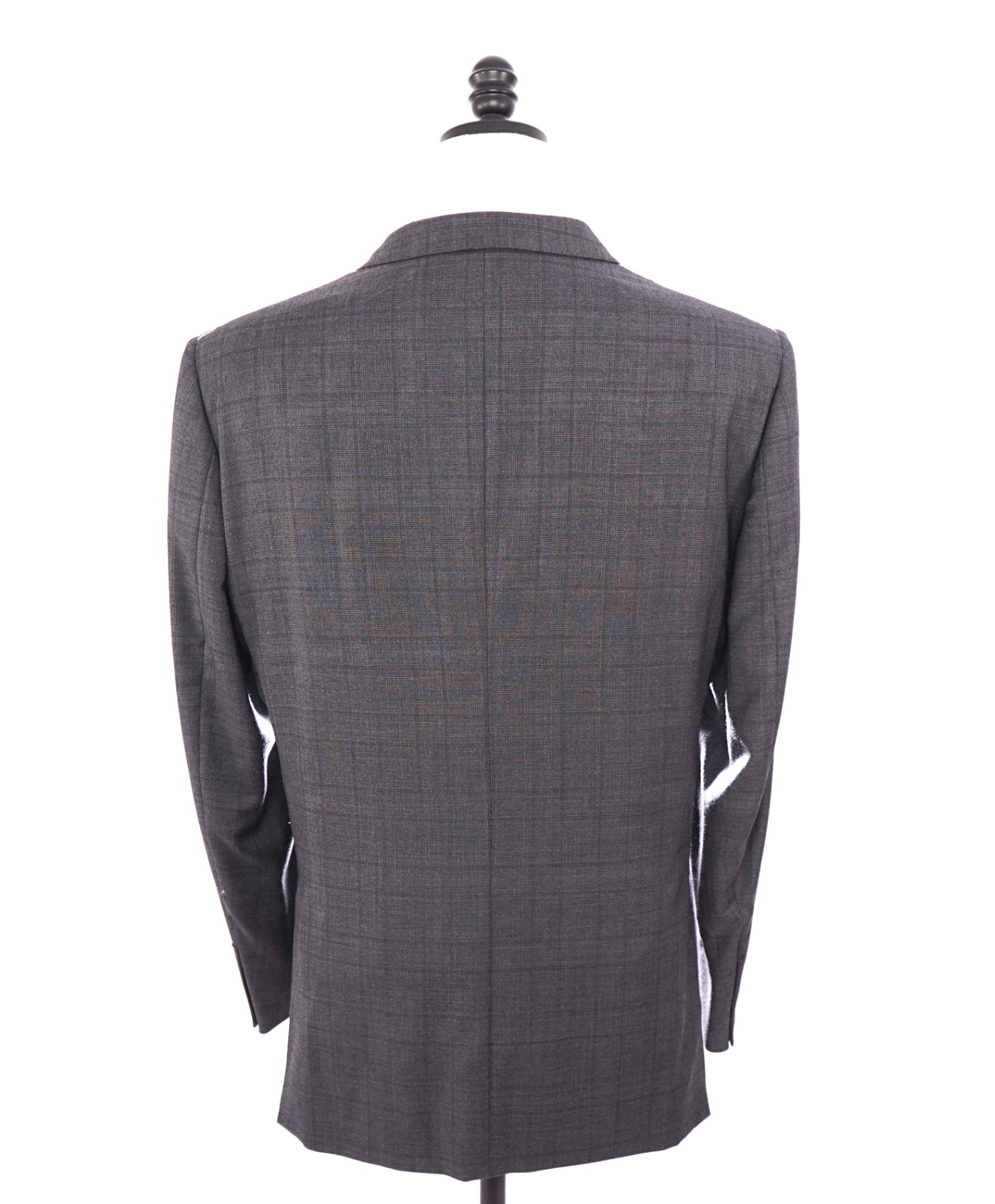 $4,090 ZEGNA - Gray Windowpane TROFEO Wool Suit - 48R
