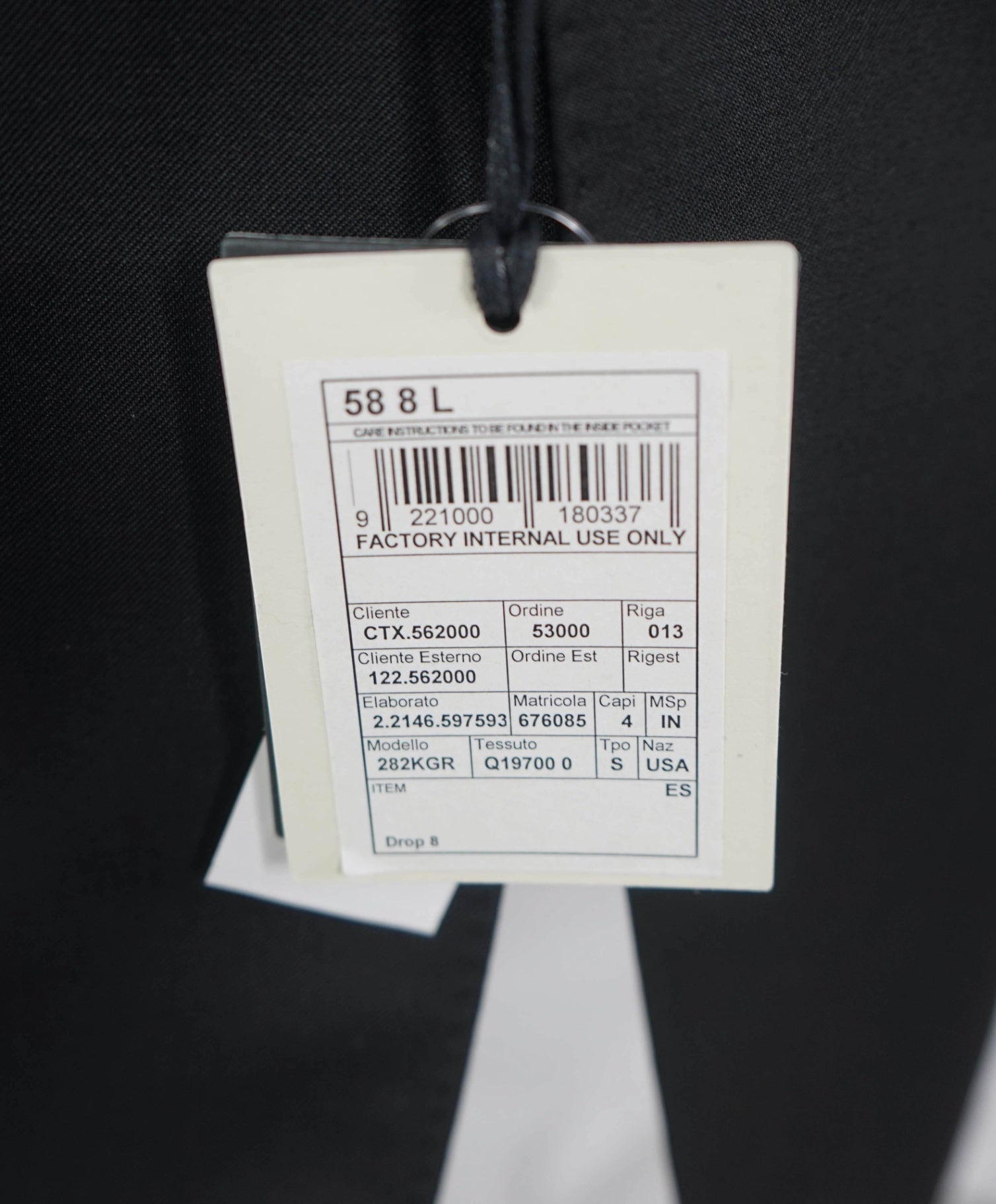 $1,570 Z ZEGNA - Solid Black Wool Peak Lapel Tuxedo - 48L