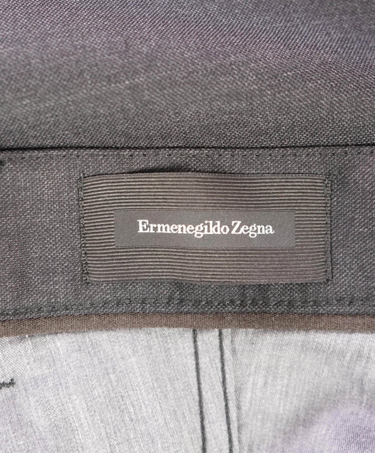 $695 ZEGNA - Solid Gray Wool 5-Pocket Pants - 44W