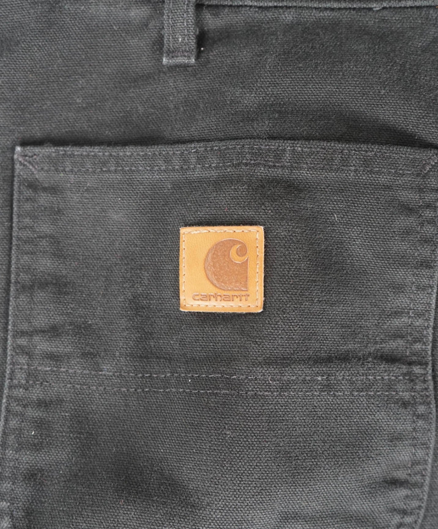 $55 CARHARTT - Solid Black Cotton Work Pants - 35W