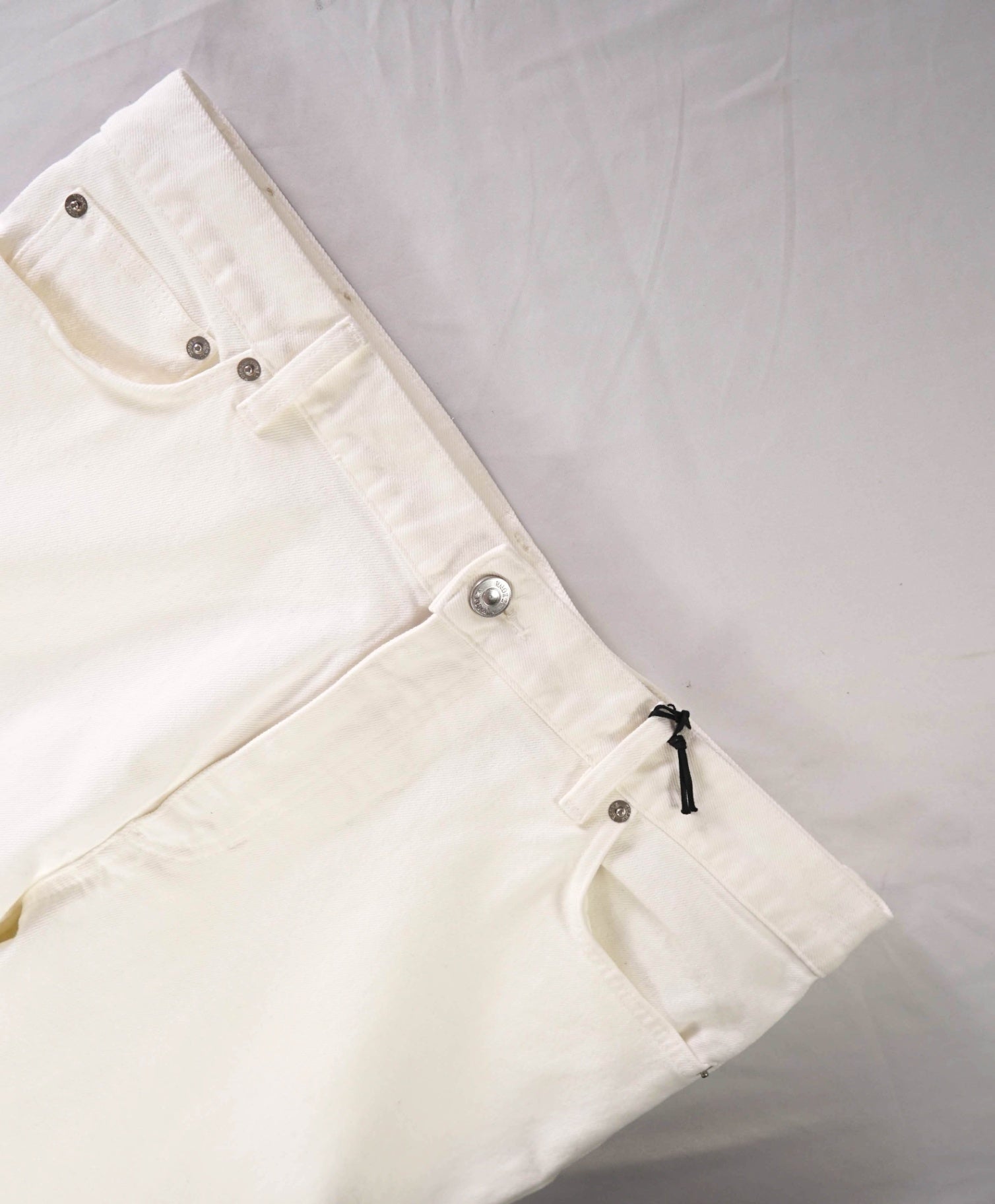 $385 ZEGNA - Solid White Slim Fit Denim Pants - 36W