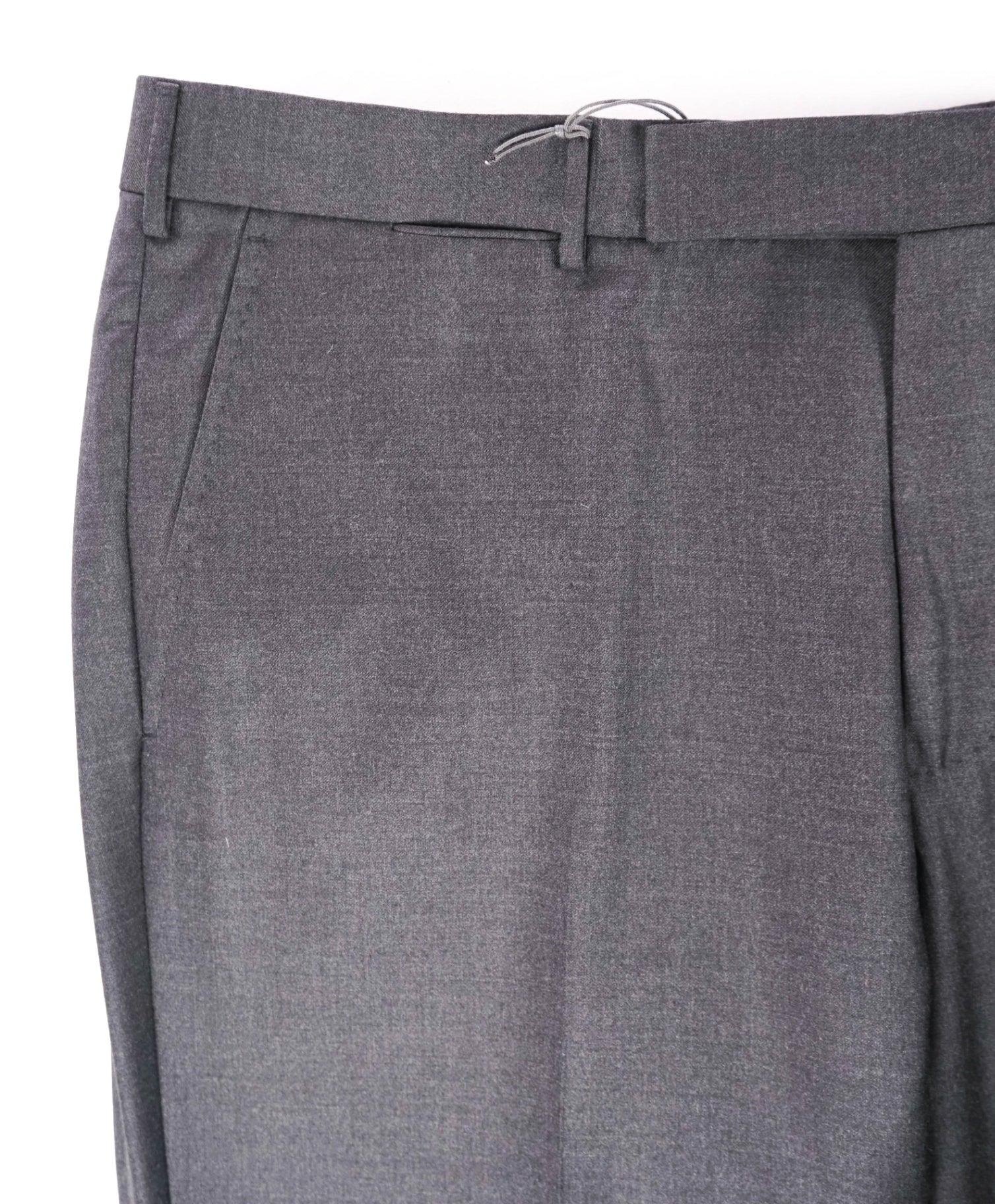 $950 ZEGNA - Solid Gray TROFEO Wool Pants - 38W