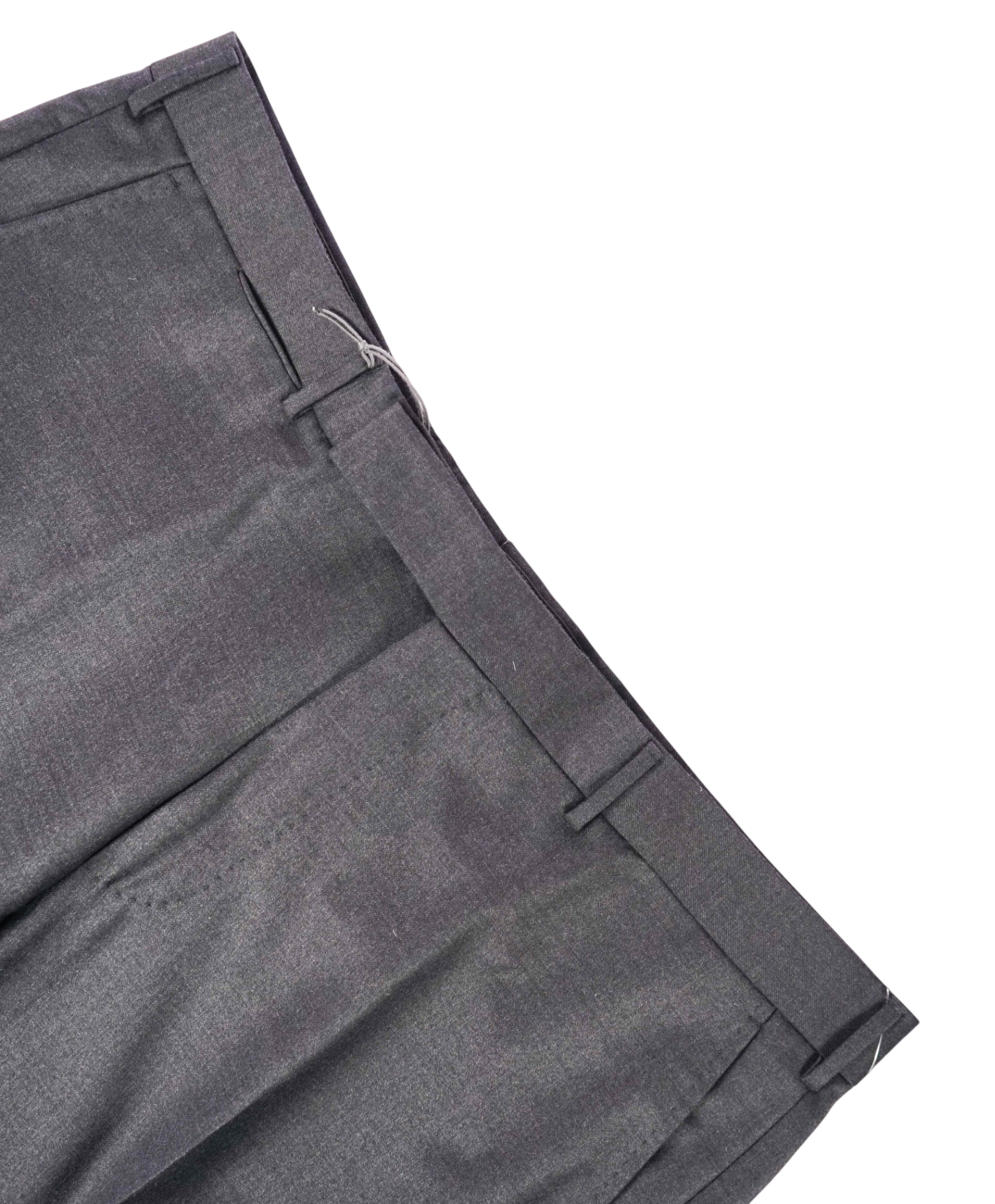 $950 ZEGNA - Solid Gray TROFEO Wool Pants - 38W
