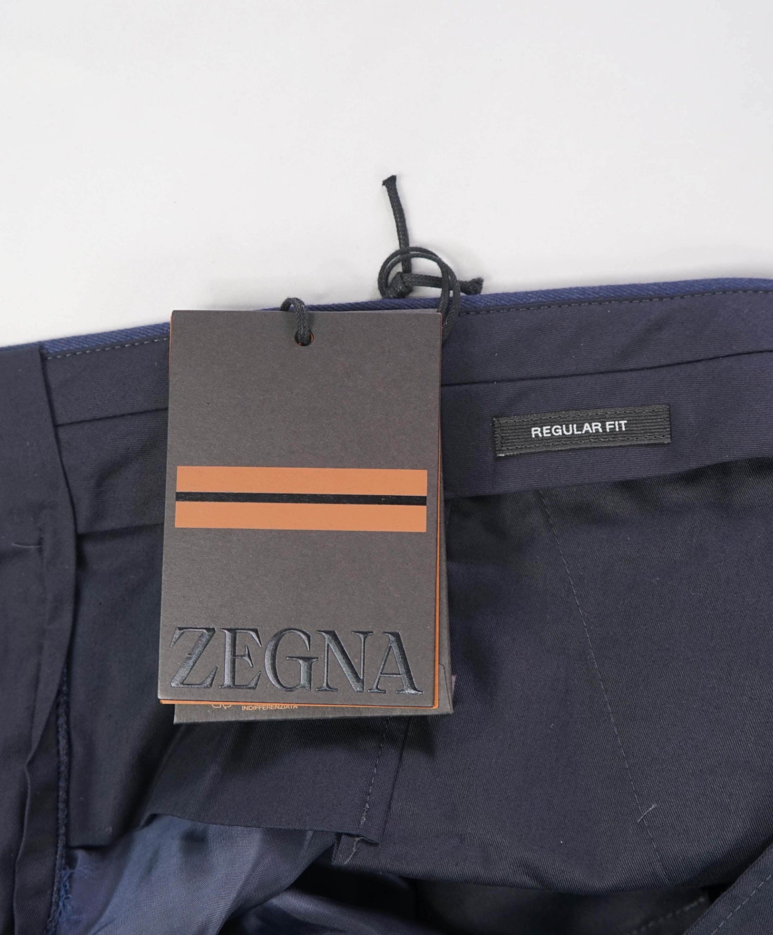 $795 ZEGNA - Solid Blue TROFEO Wool Dress Pants - 39W