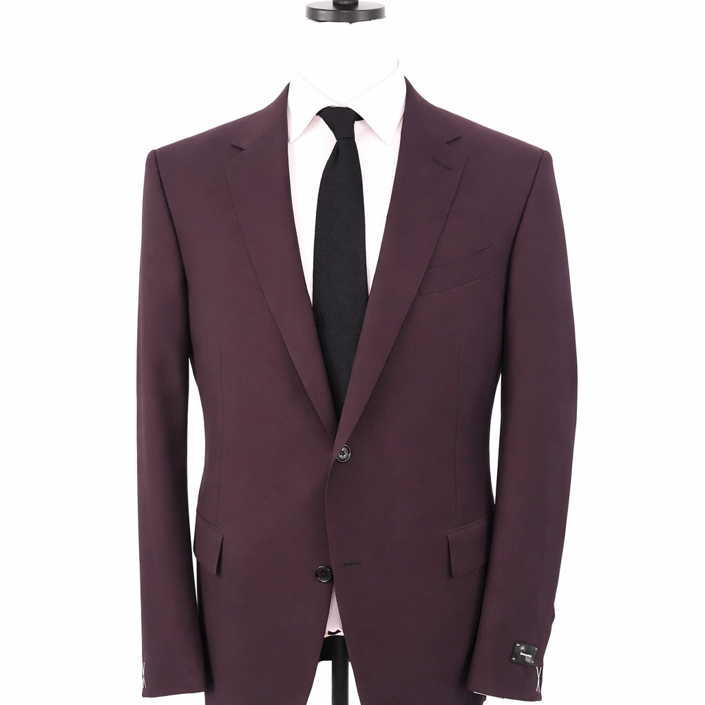 $4,995 ZEGNA -“LEGGERISSIMO" SILK/WOOL BURGUNDY Suit 48R