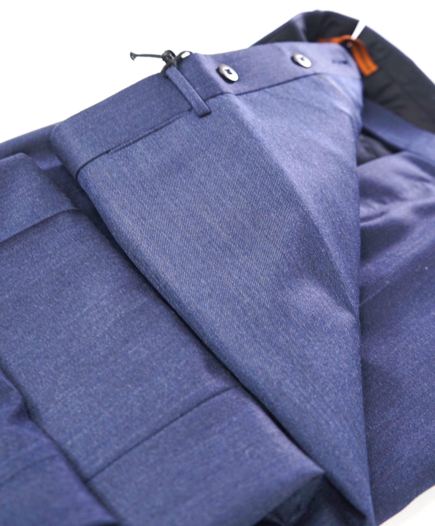 $795 ZEGNA - Solid Blue TROFEO Wool Dress Pants - 39W