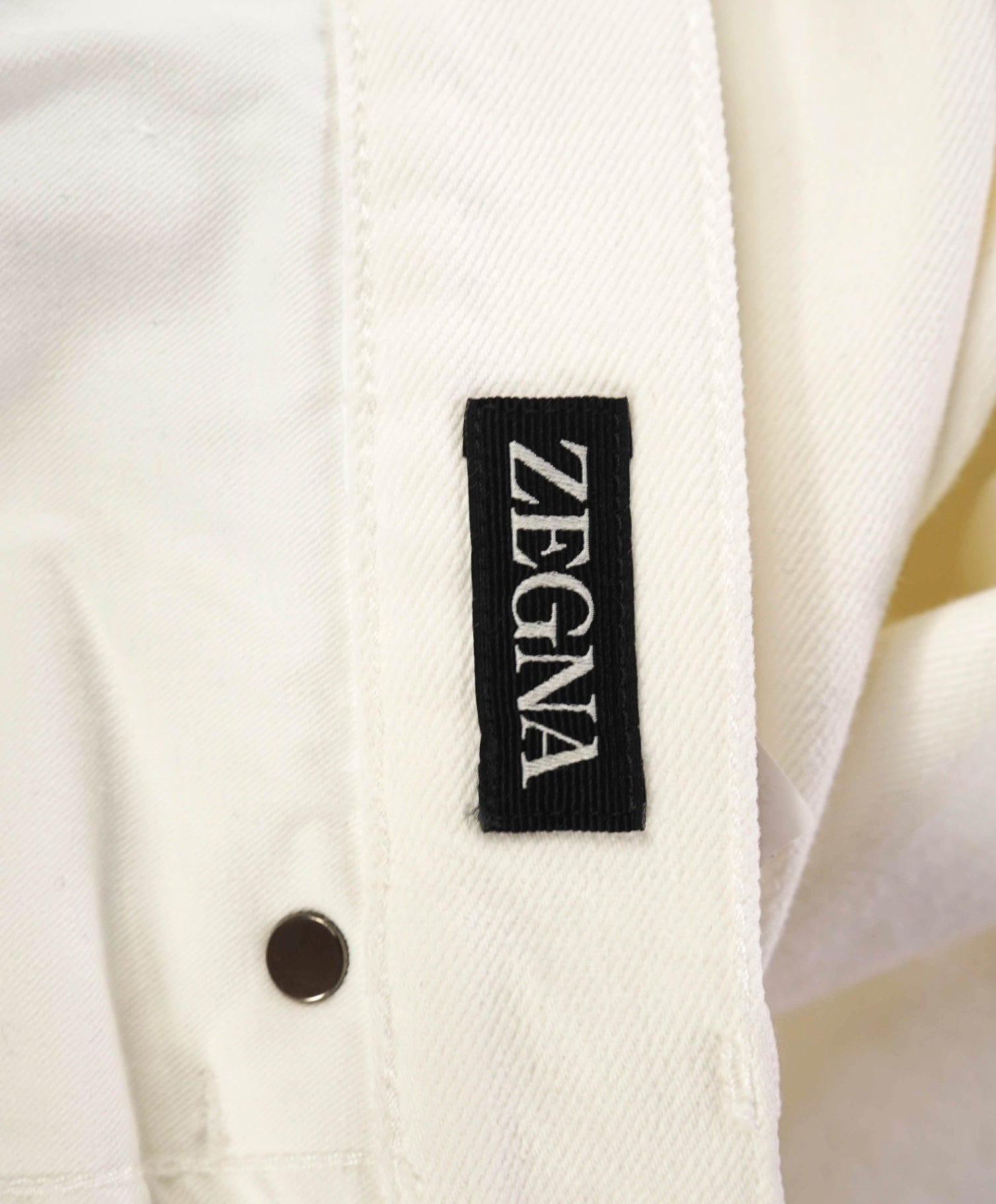 $385 ZEGNA - Solid White Slim Fit Denim Pants - 36W