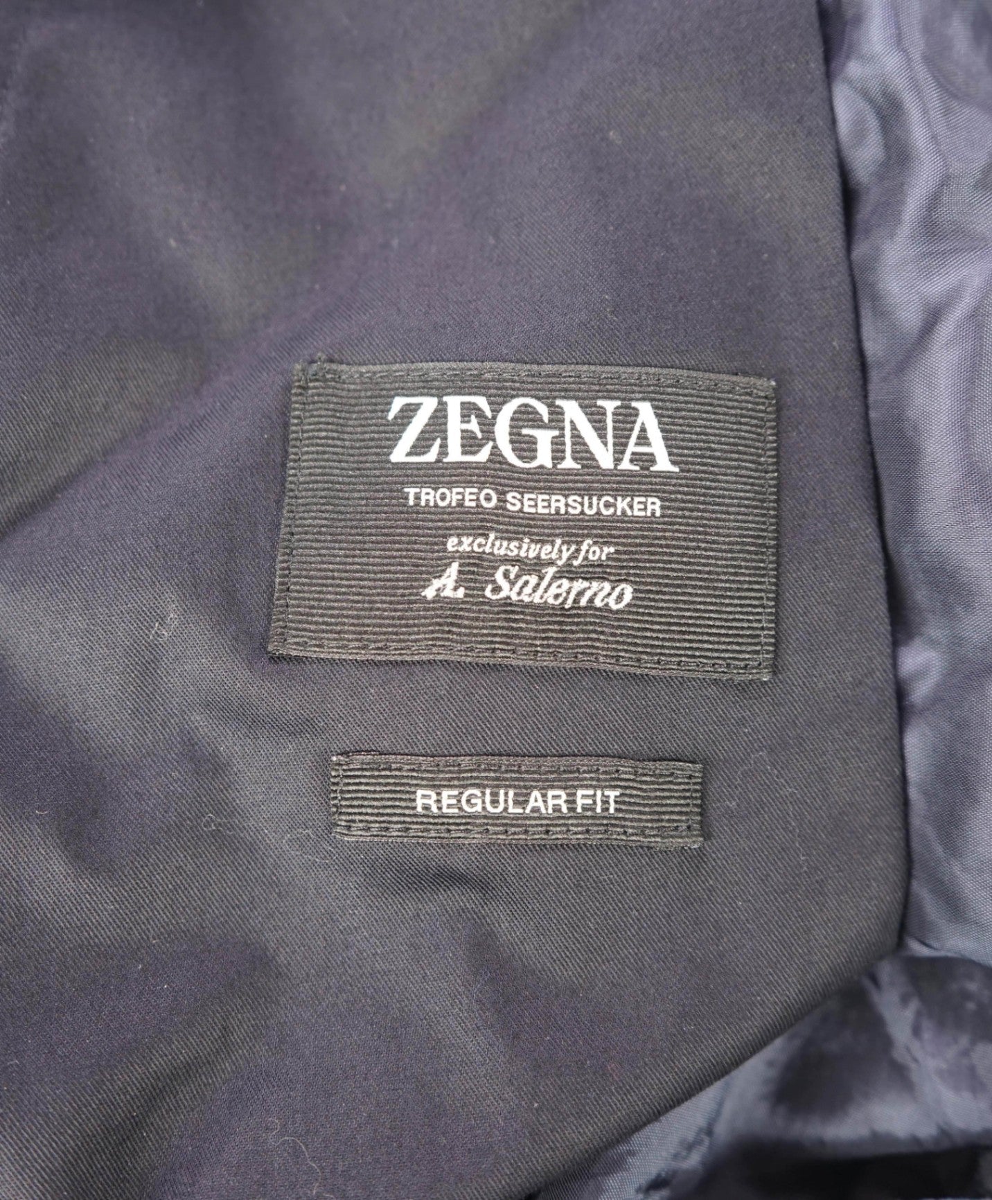 $795 ZEGNA - Solid Blue TROFEO SEERSUCKER Pants 1 of 1  - 35W