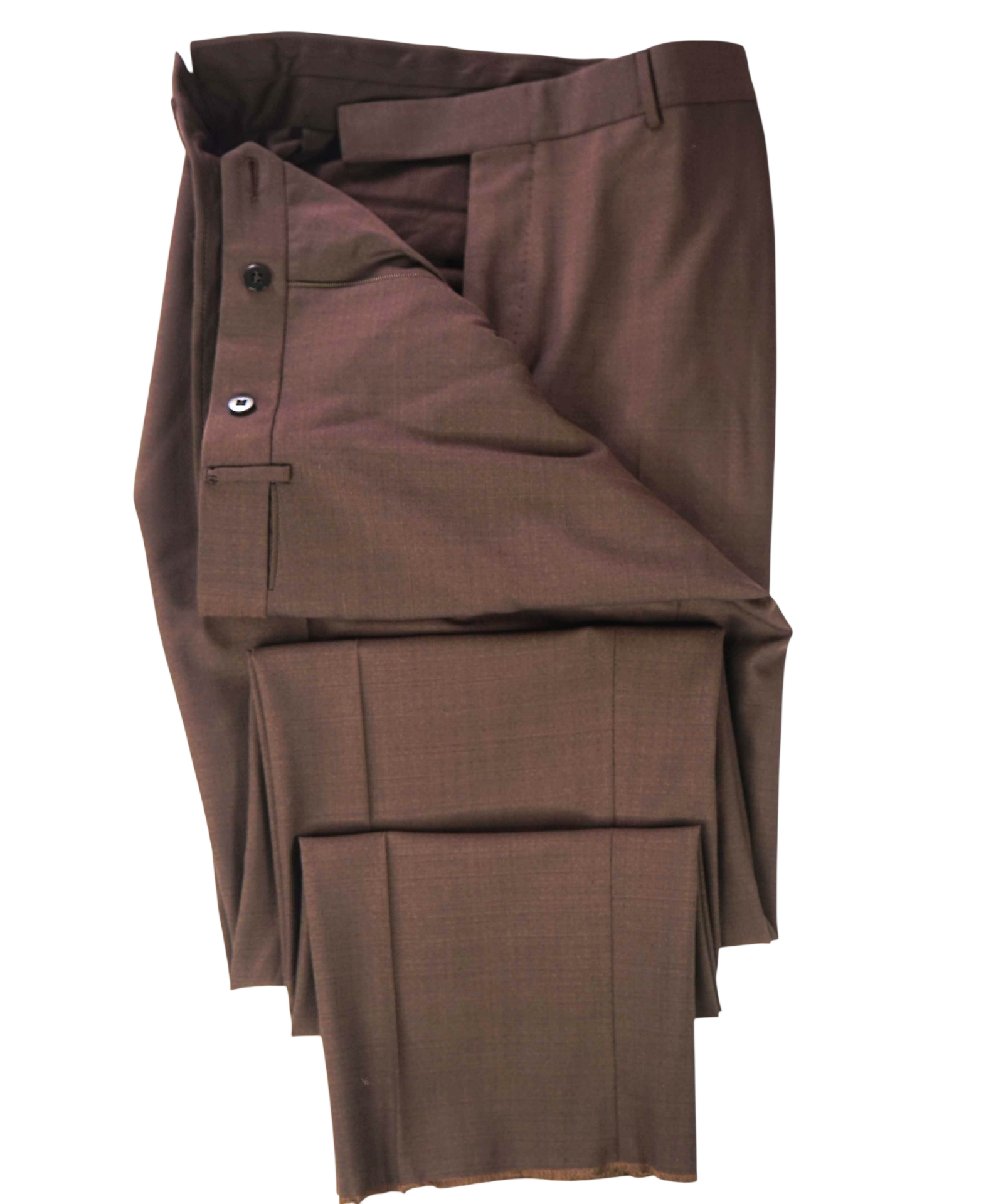 $750 ZEGNA - Brown "High Performance ALL SEASON"  Wool Trousers - 40W