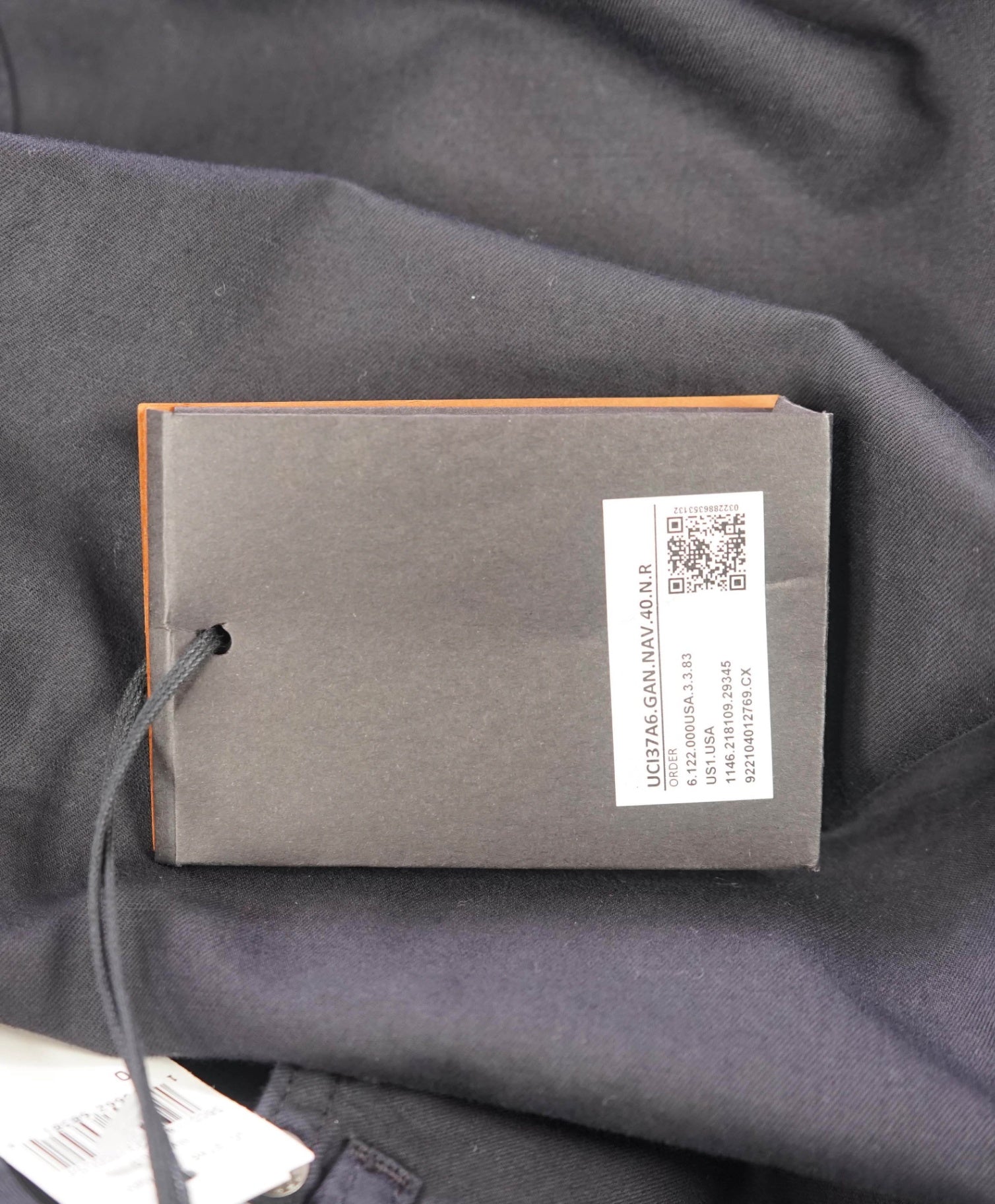 $690 ZEGNA - Navy Blue Cotton/Elastane 5-Pocket Chinos - 40W