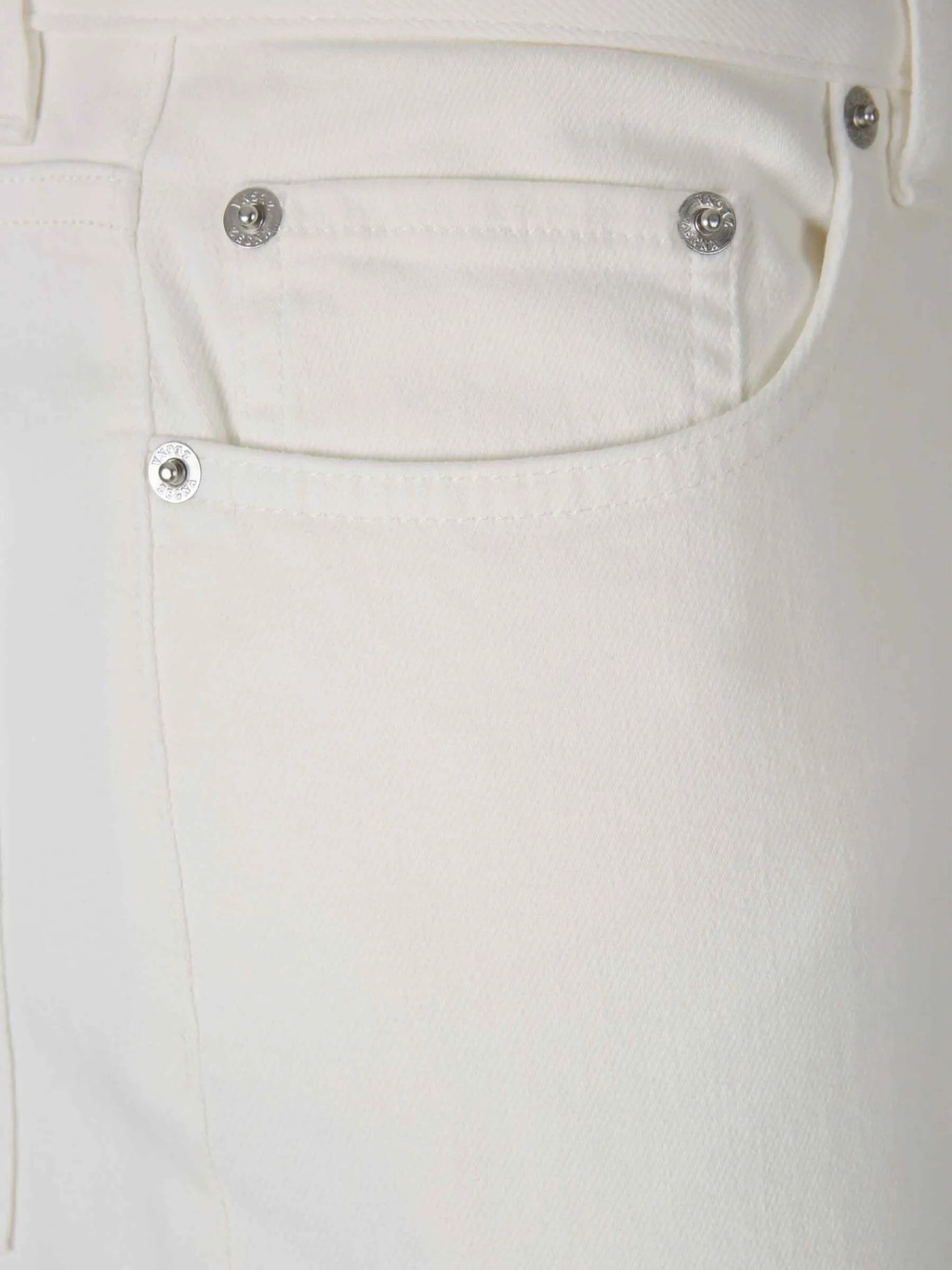 $385 ZEGNA - Solid White Slim Fit Denim Pants - 36W