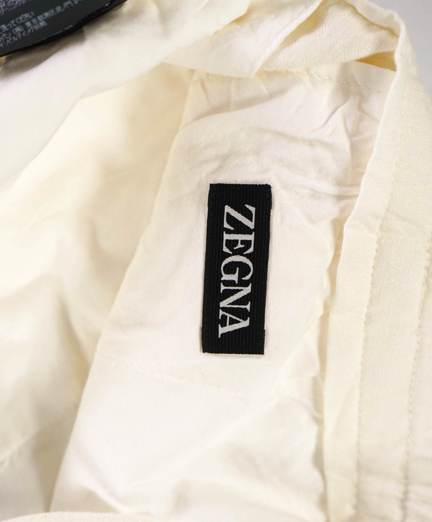 $695 ZEGNA - Off White Linen Pants - 36W