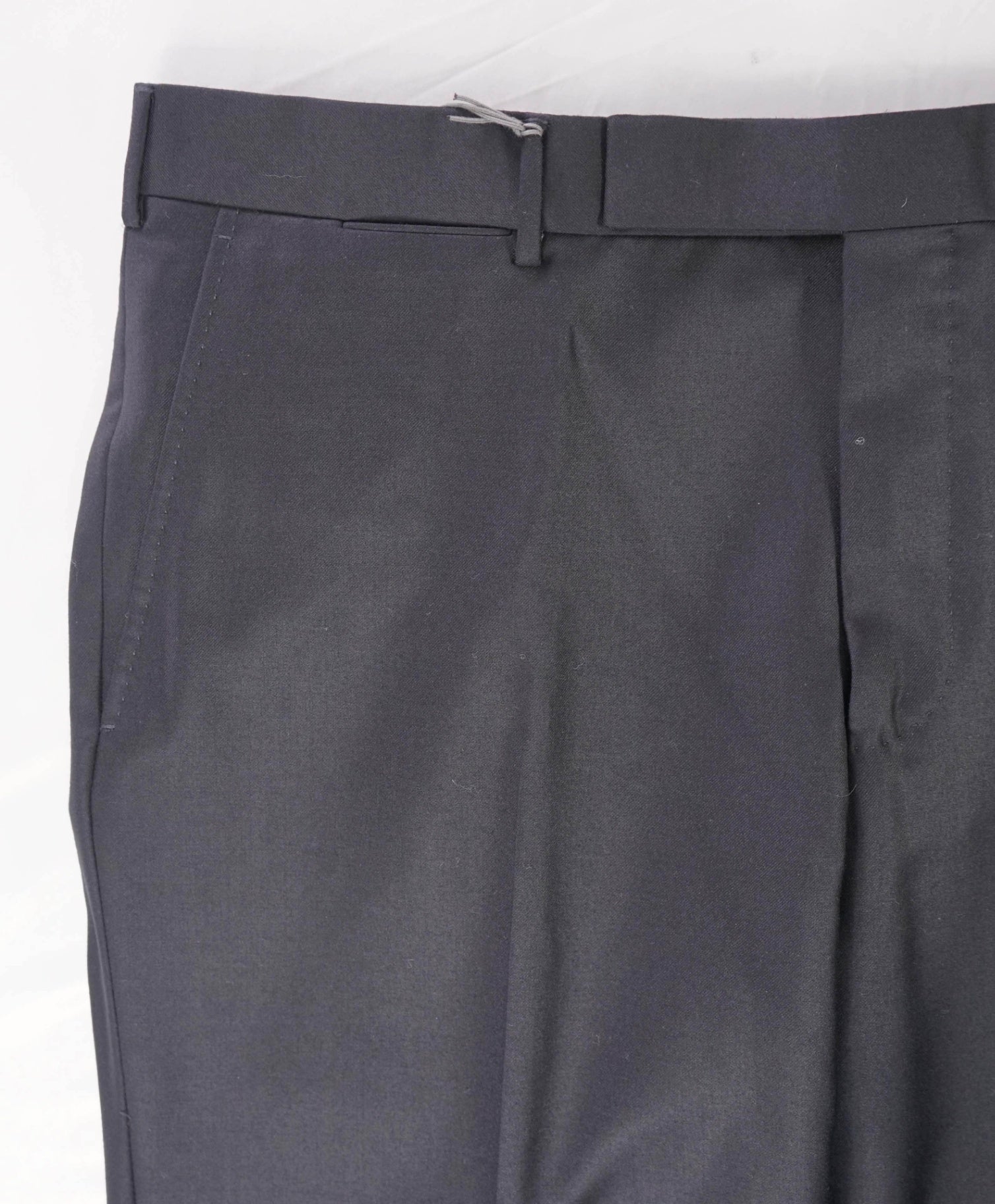 $950 ZEGNA - Solid Navy Blue TROFEO Wool Pants - 38W