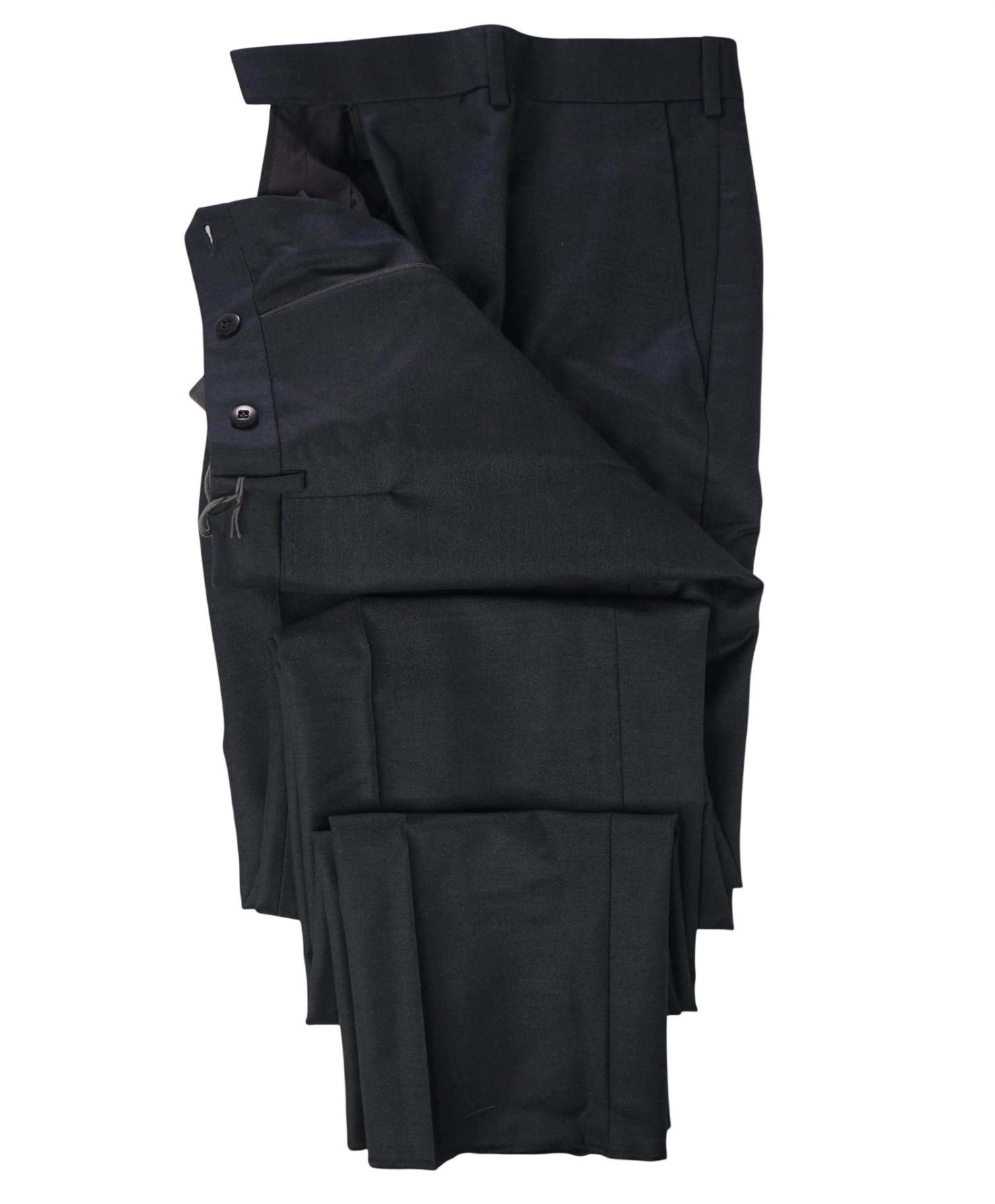 $795 ZEGNA - Dark Emerald Gray TROFEO Wool Pants - 37W