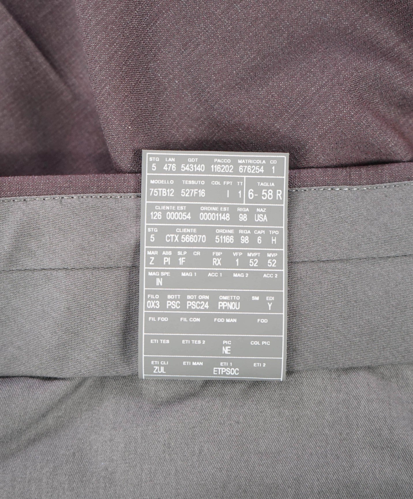 $750 ZEGNA - Burgundy High Performance "ALL SEASON" Dress Pants - 39W