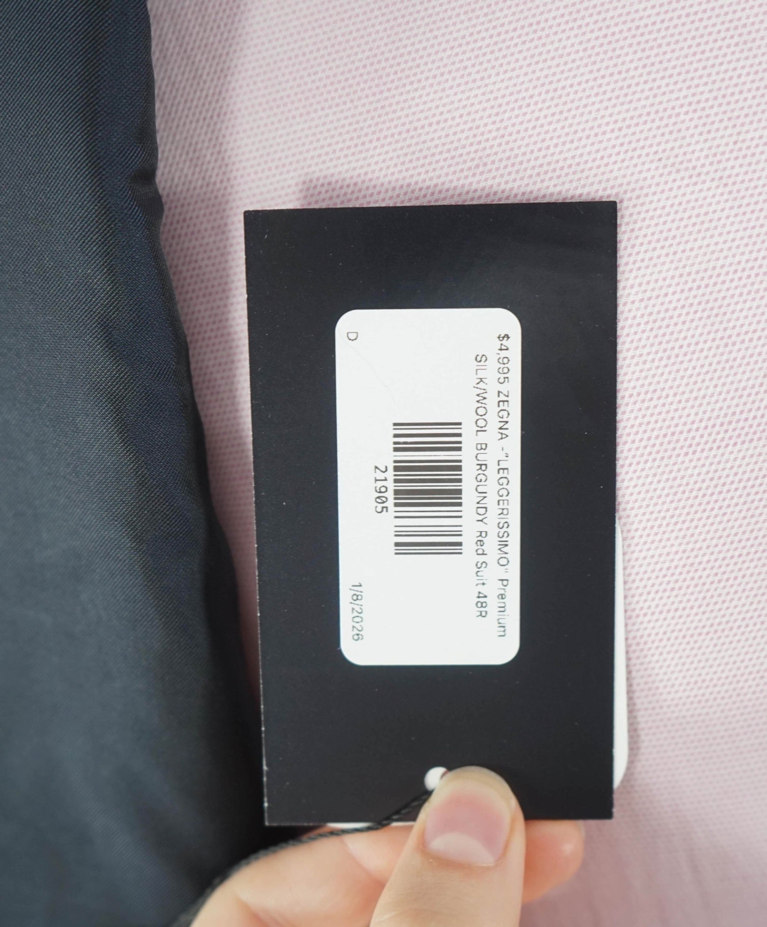 $4,995 ZEGNA -“LEGGERISSIMO" SILK/WOOL BURGUNDY Suit 48R