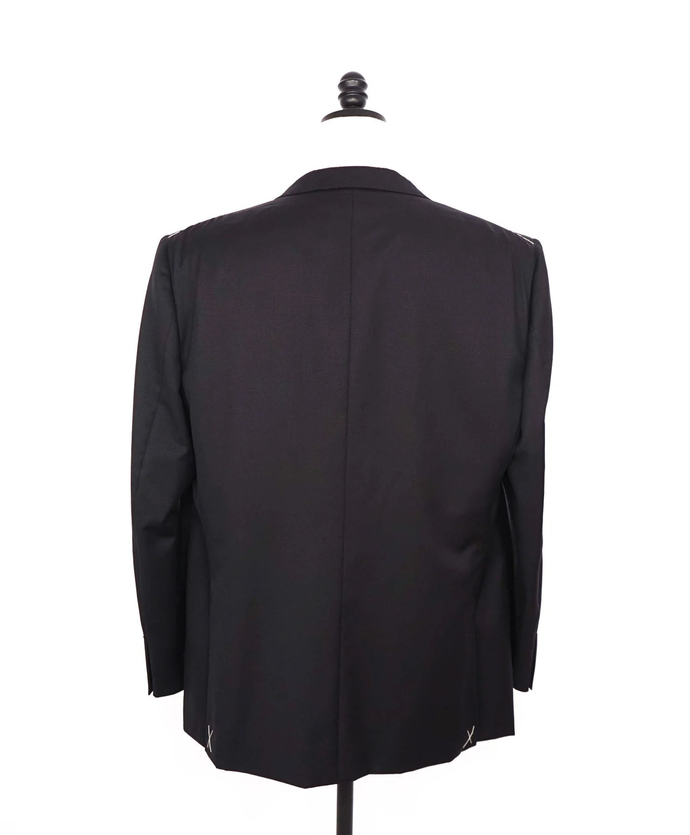 $3,995 ZEGNA - "MICROSPHERE" Black Wool Peak Lapel Tuxedo - 46S