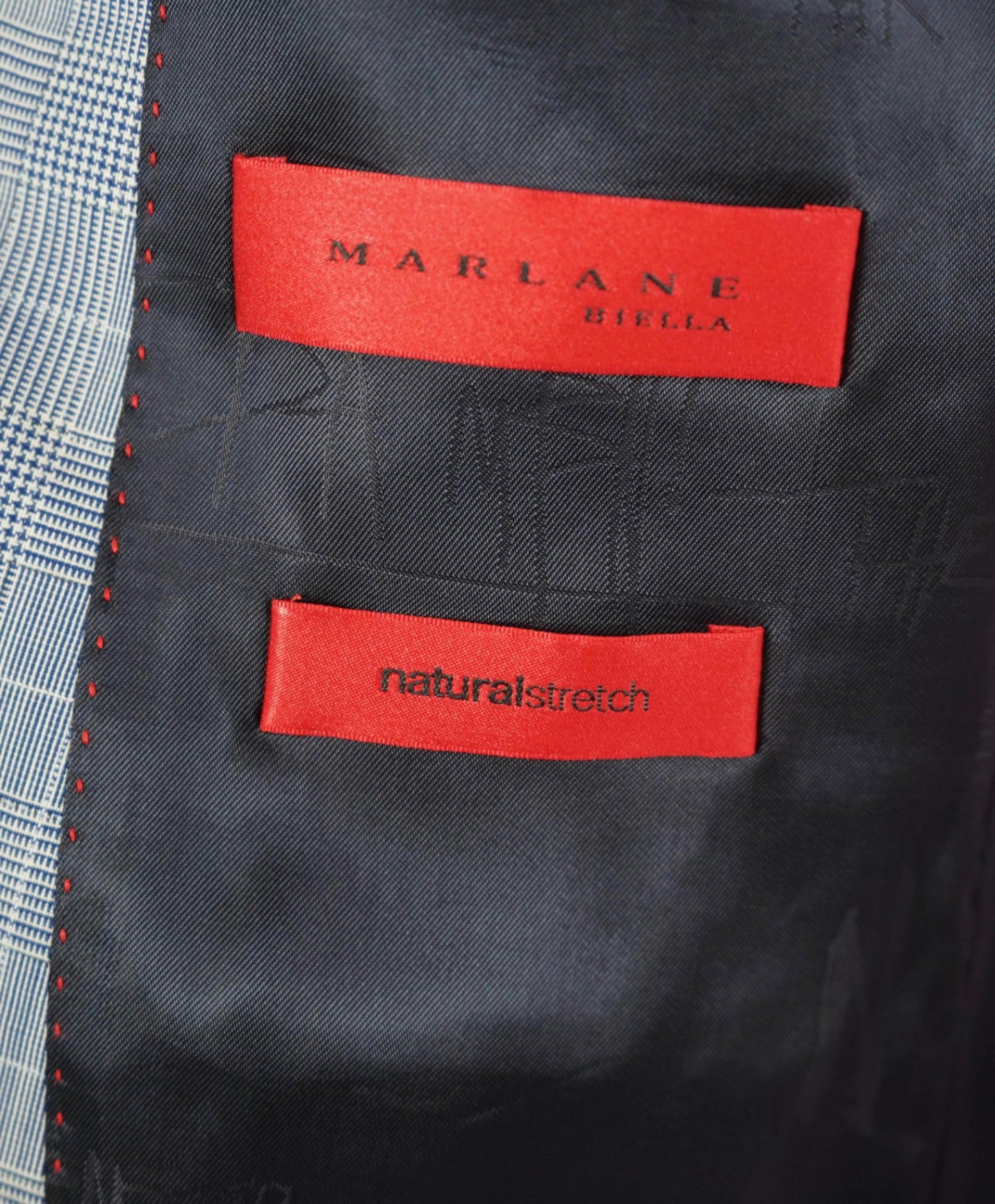 $900 HUGO BOSS - Blue Houndstooth Plaid Wool Suit - 34R