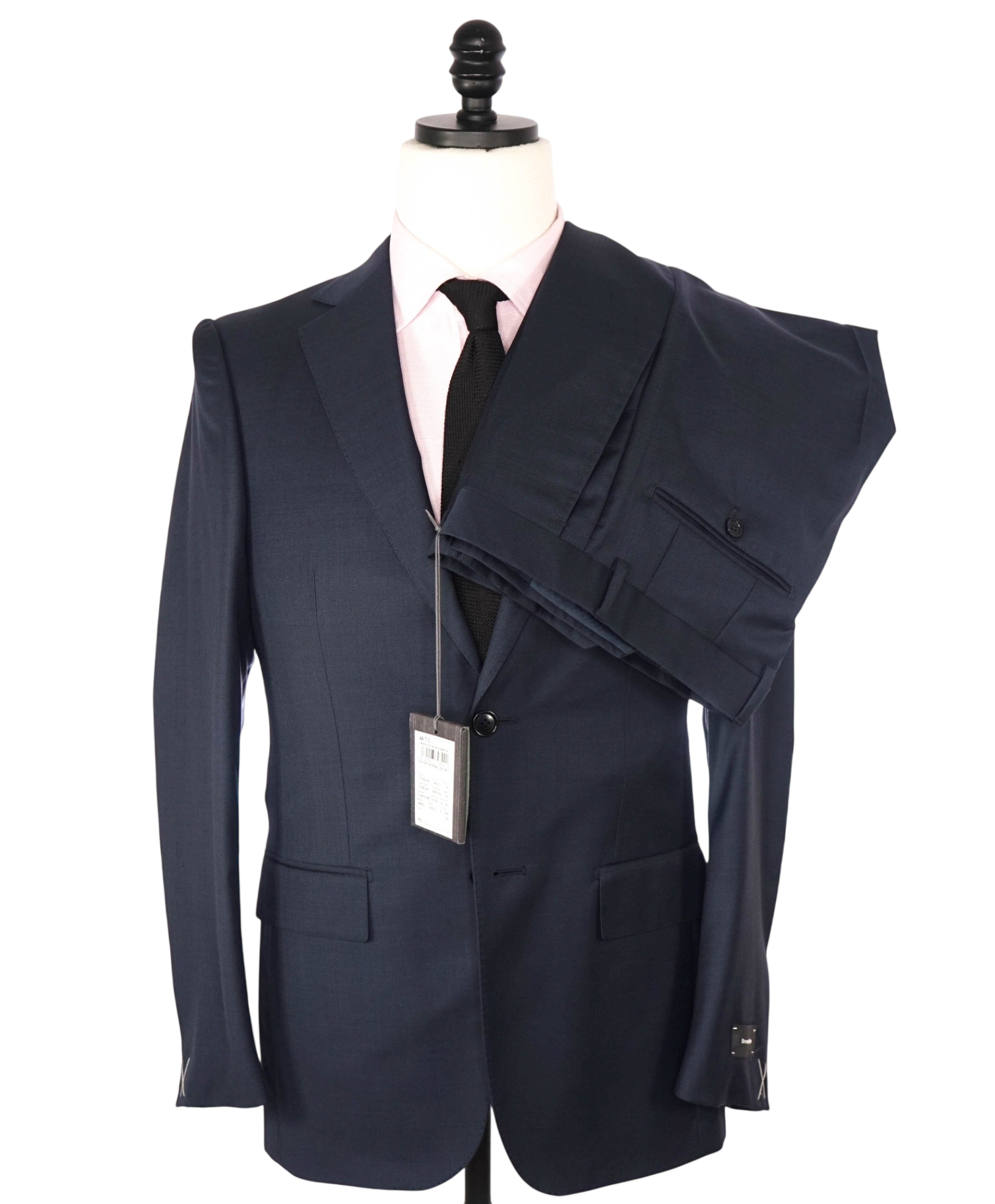 $3,990 ZEGNA - Medium Pastel Blue Wool/Silk Suit - 34S US