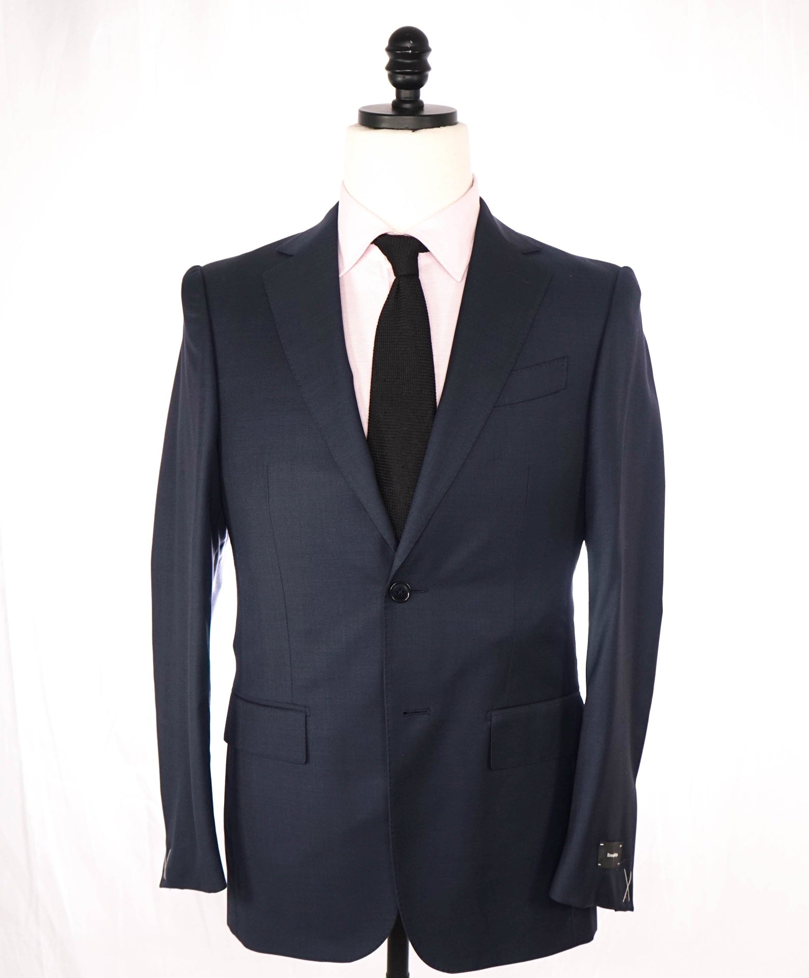 $3,990 ZEGNA - Medium Pastel Blue Wool/Silk Suit - 34S US