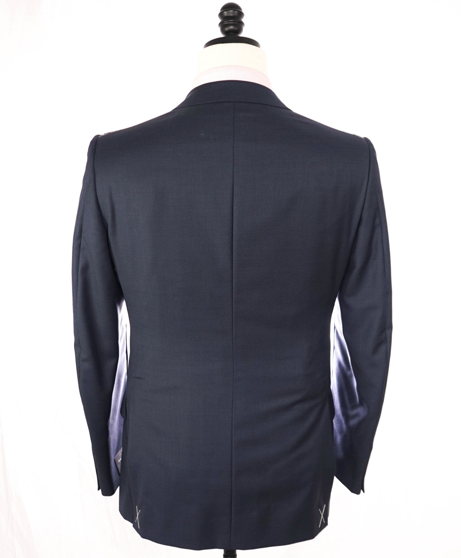 $3,990 ZEGNA - Medium Pastel Blue Wool/Silk Suit - 34S US