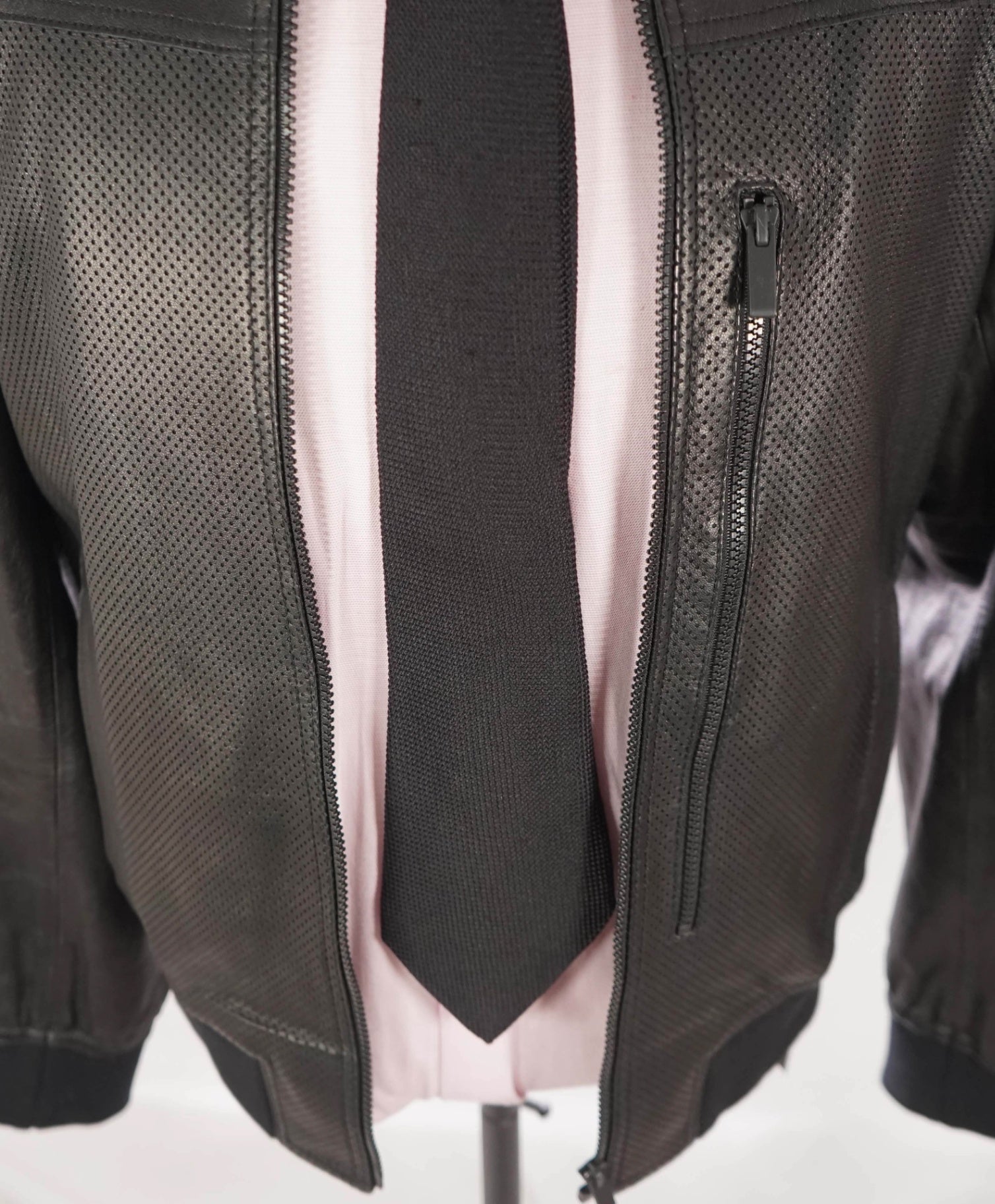 $450 ELIE TAHARI - Black Lamb Leather Jacket - S
