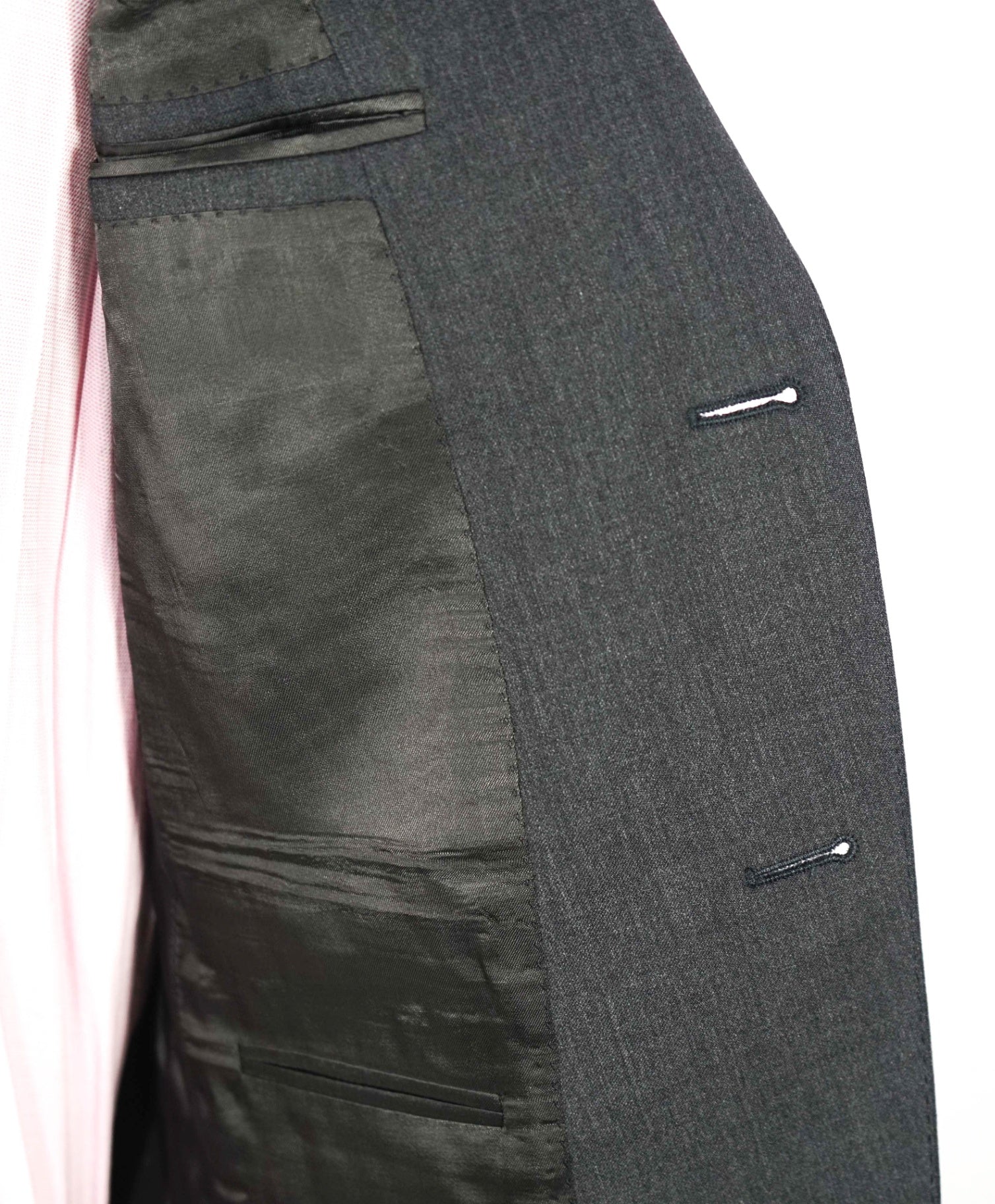 $1,795 by ZEGNA - Solid Dark Gray Wool Suit - 34S US