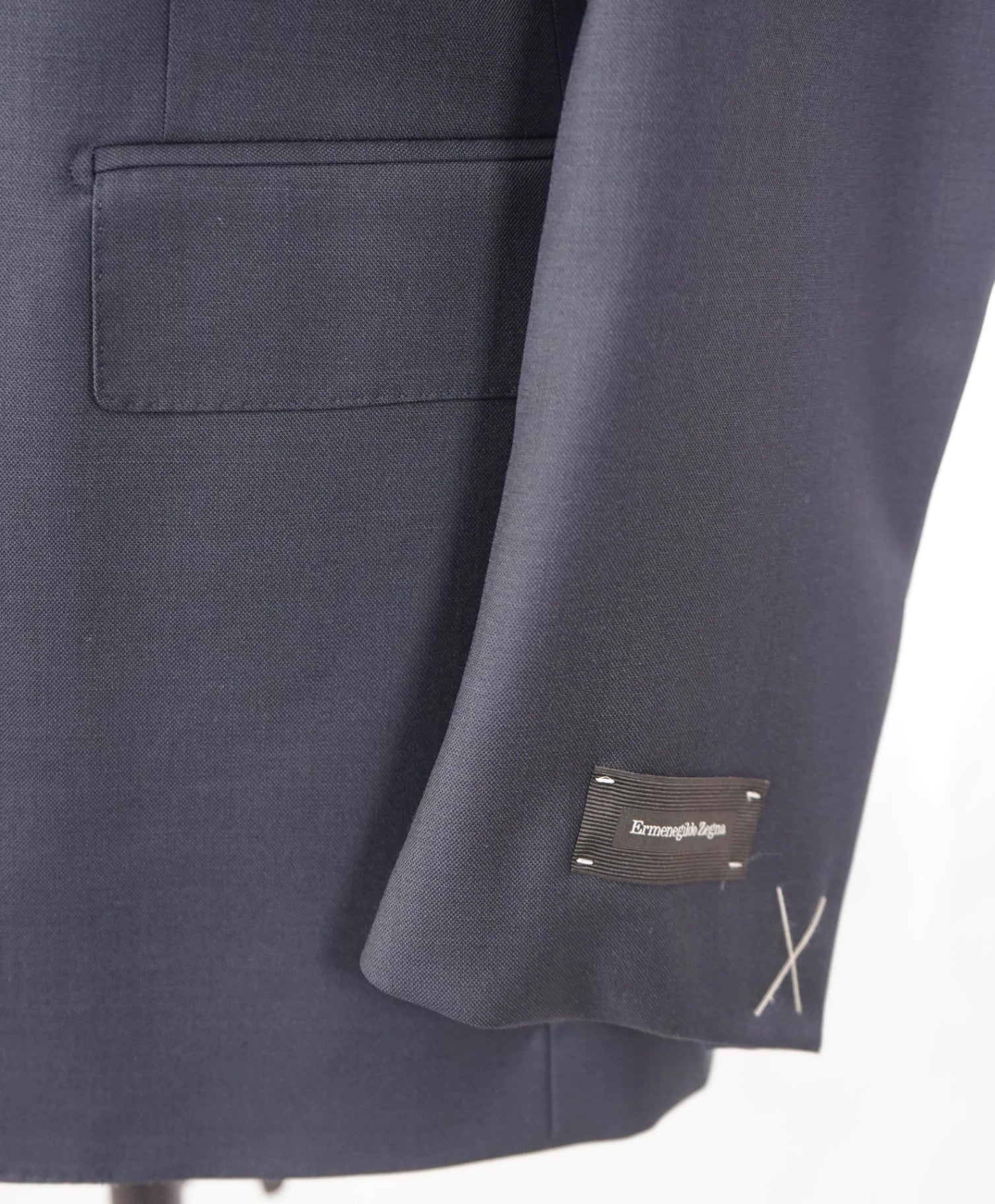 $3,990 ZEGNA - Medium Pastel Blue Wool/Silk Suit - 34S US