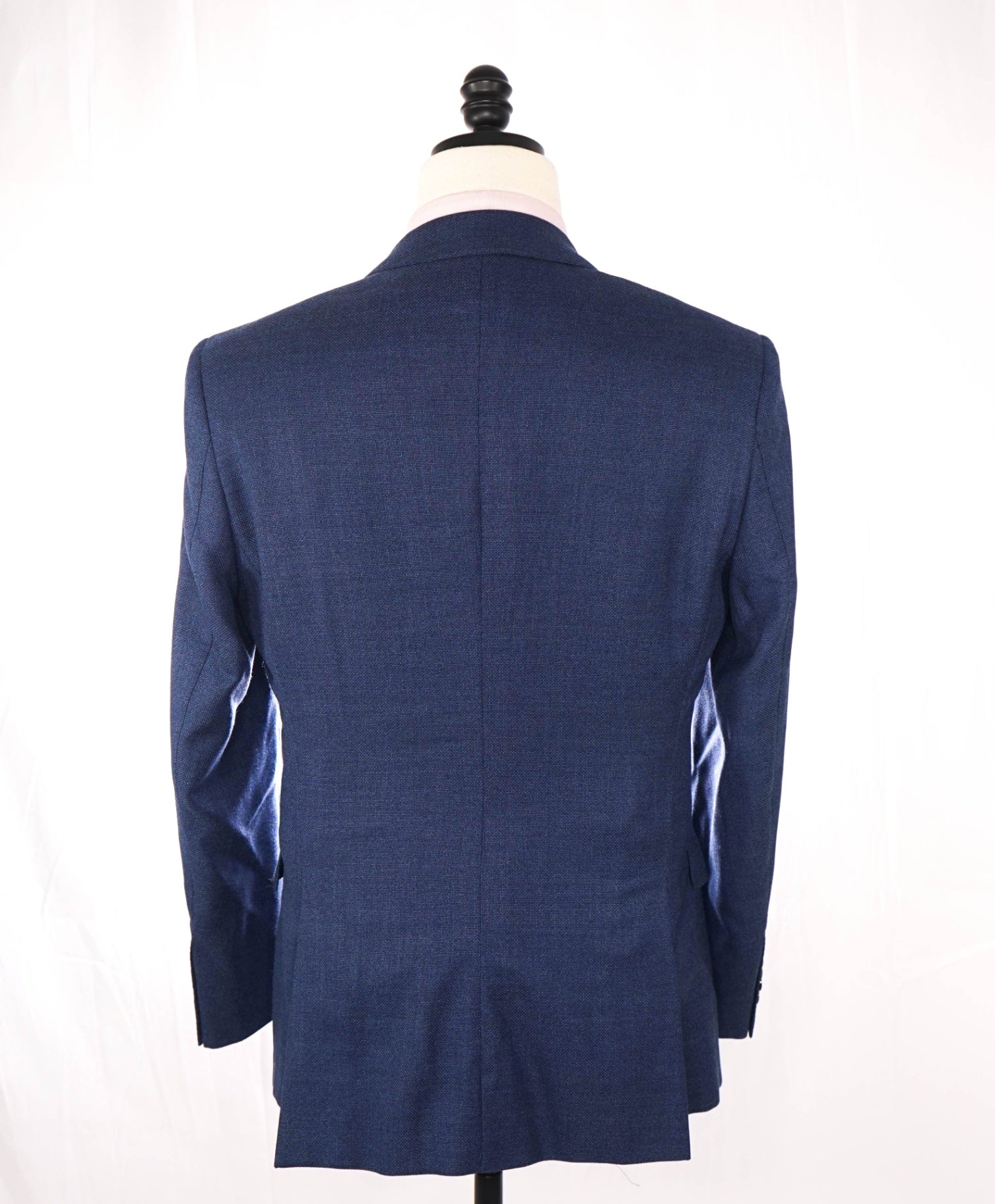 $795 BOSS - REDA Textured Blue Super 110's Wool Blazer - 36R