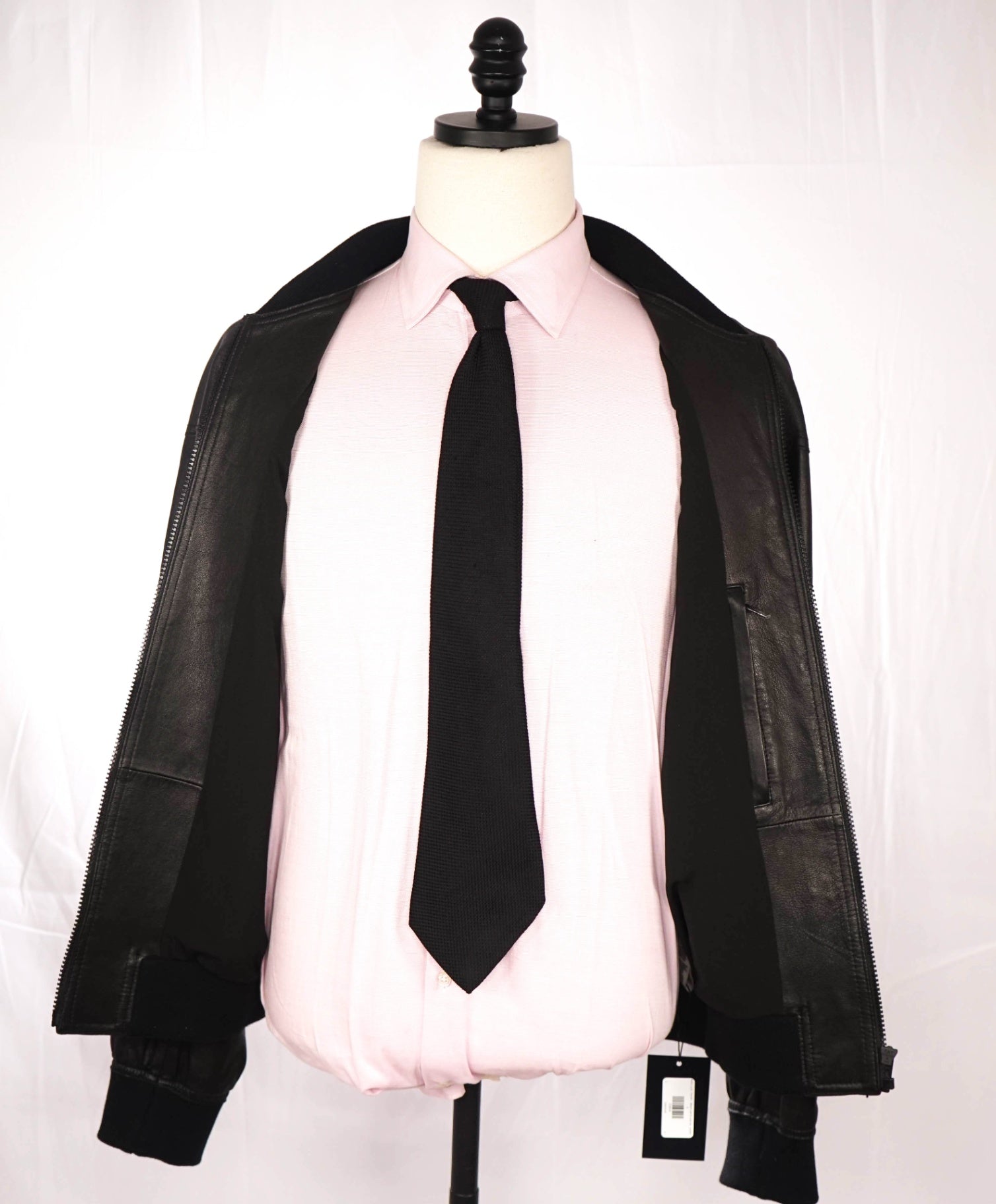 $450 ELIE TAHARI - Black Lamb Leather Jacket - S