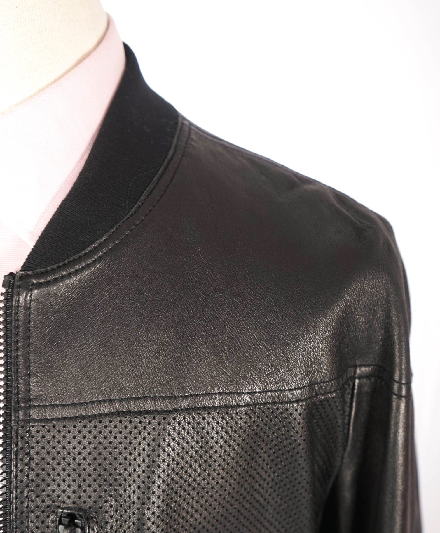 $450 ELIE TAHARI - Black Lamb Leather Jacket - S