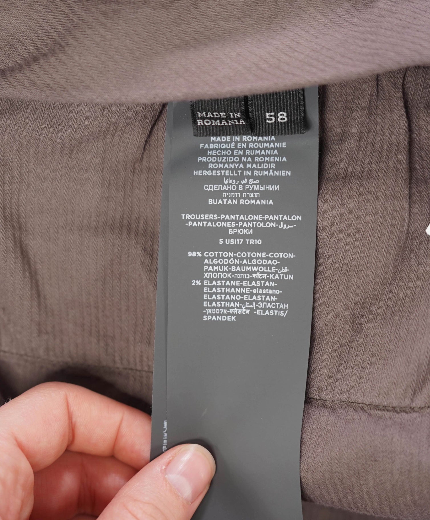 $415 ZEGNA - Dark Brown Cotton Summer Chino - 40W