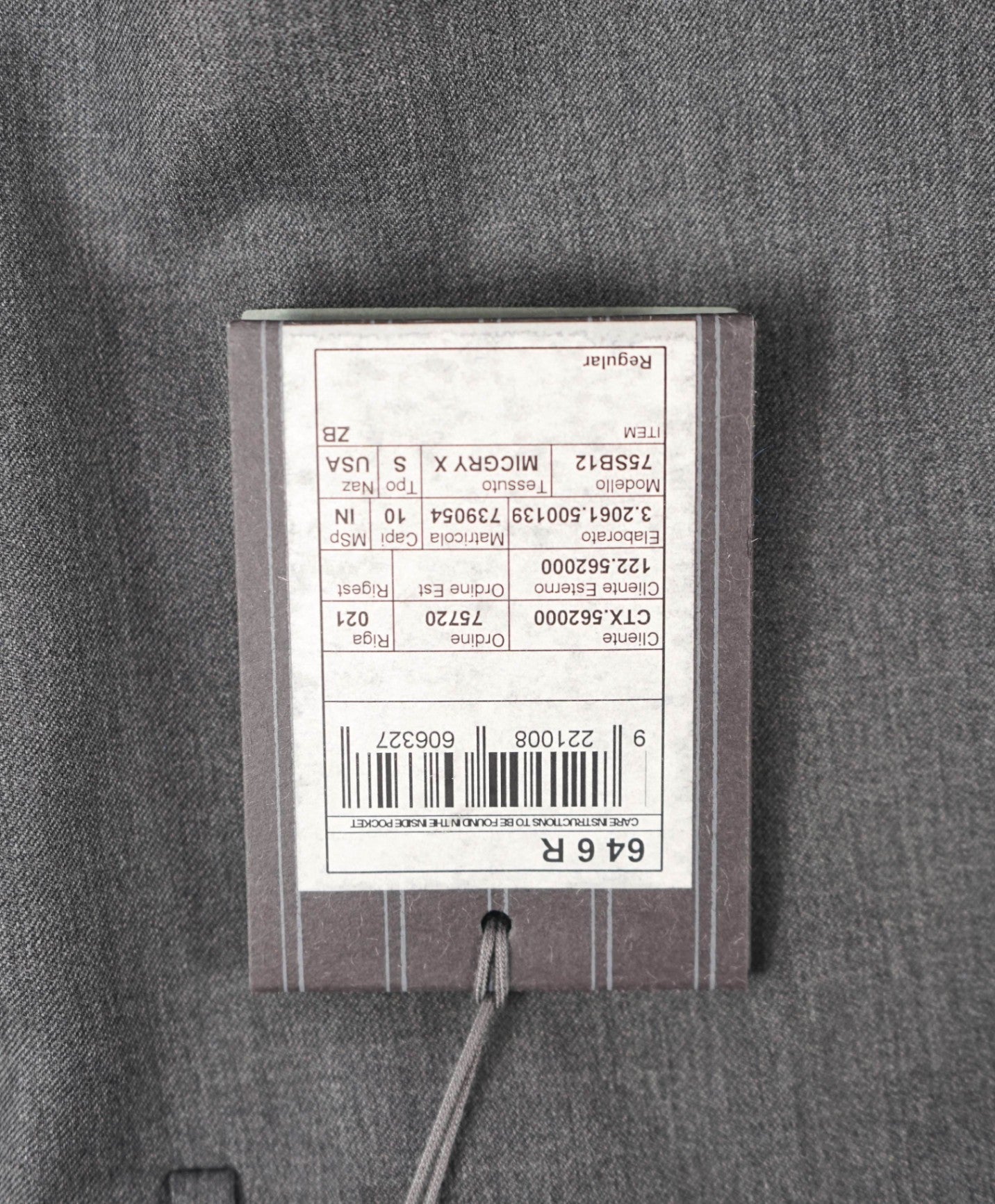 $895 ZEGNA - Solid Gray "MICRONSPHERE" Wool Pants - 44W