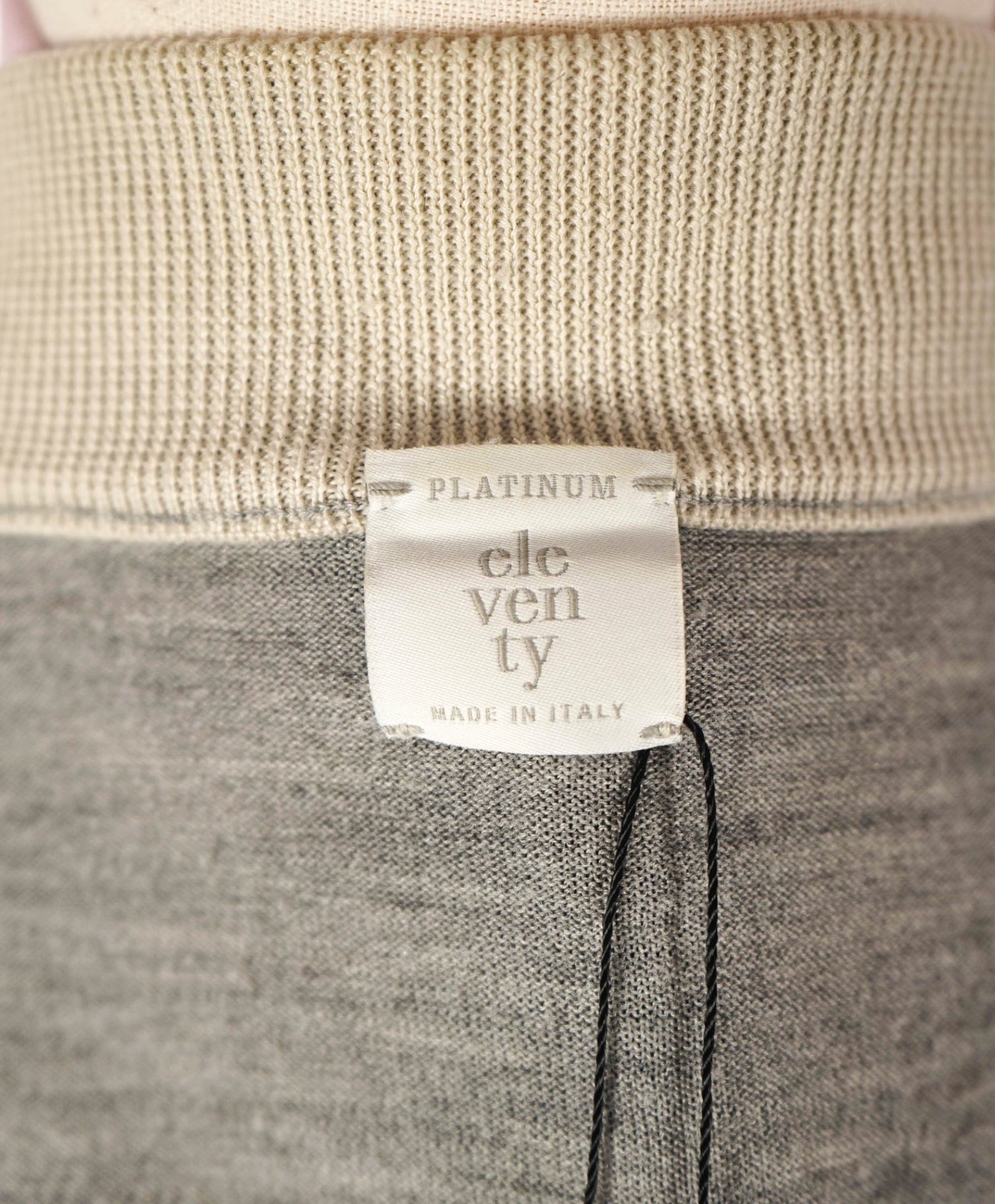 $540 ELEVENTY - Light Gray Wool/Silk Cardigan - M