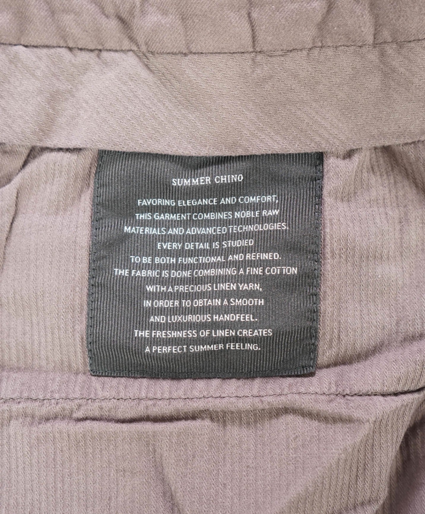 $415 ZEGNA - Dark Brown Cotton Summer Chino - 40W