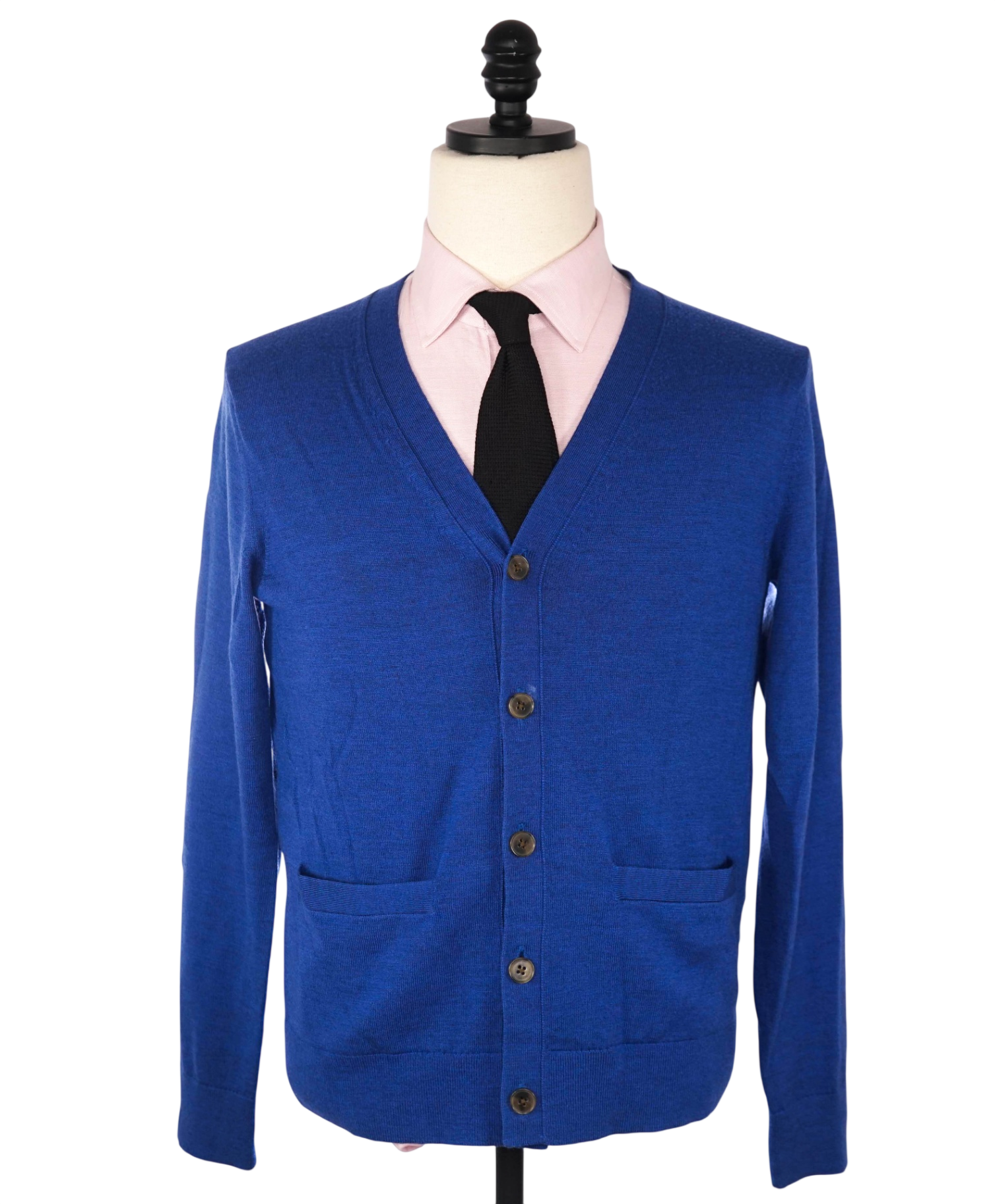$130 BANANA REPUBLIC - Solid Blue Merino Wool Cardigan - S