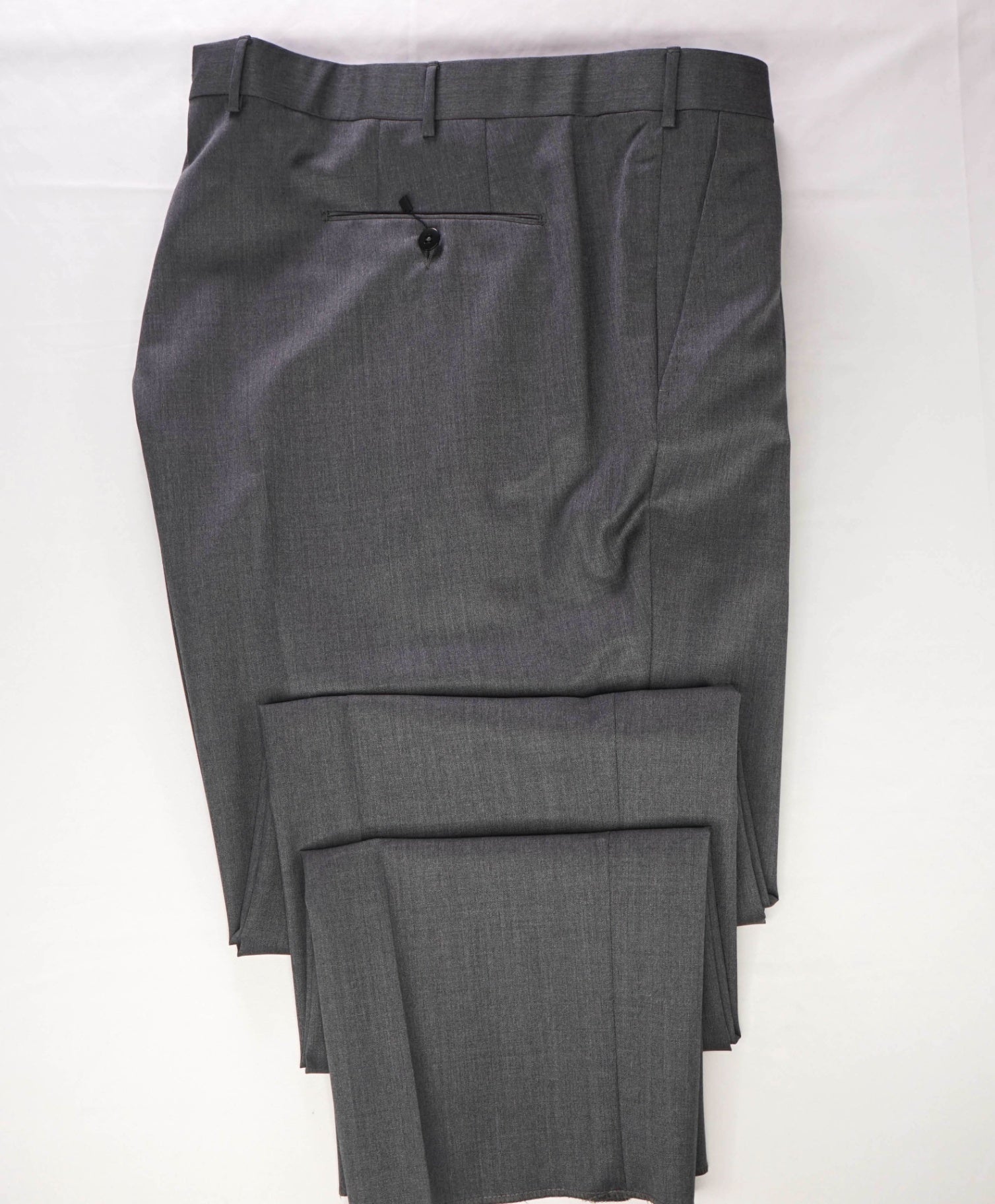 $895 ZEGNA - Solid Gray "MICRONSPHERE" Wool Pants - 44W