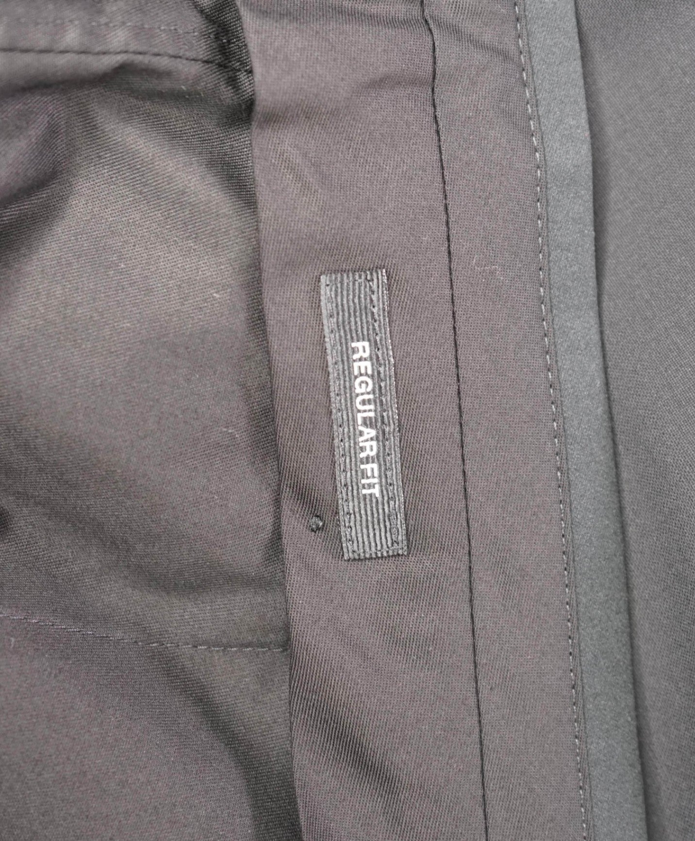 $890 ZEGNA - Black Wool/Mohair Modern Stripeless Tuxedo Pants - 38W