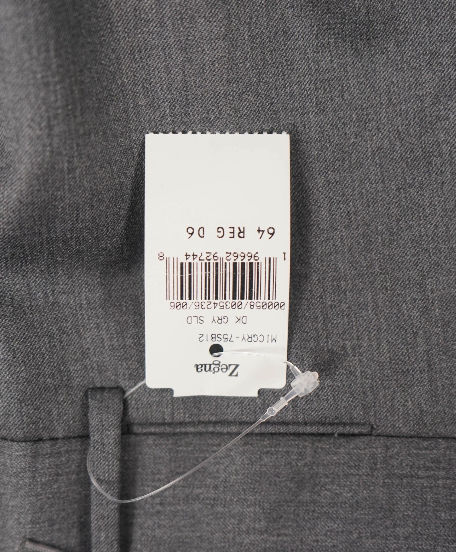 $895 ZEGNA - Solid Gray "MICRONSPHERE" Wool Pants - 44W