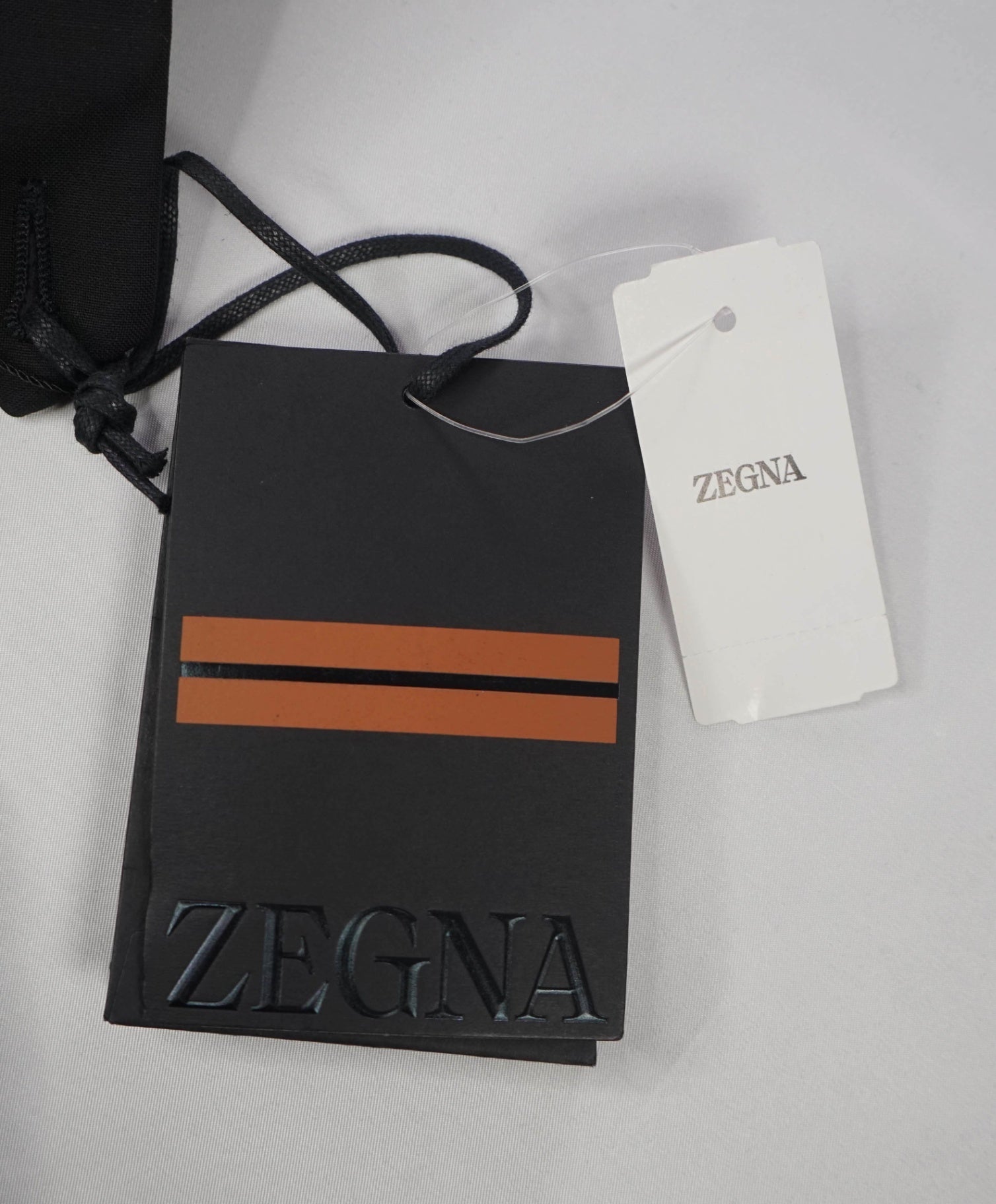 $890 ZEGNA - Black Wool/Mohair Tuxedo Pants - 36W