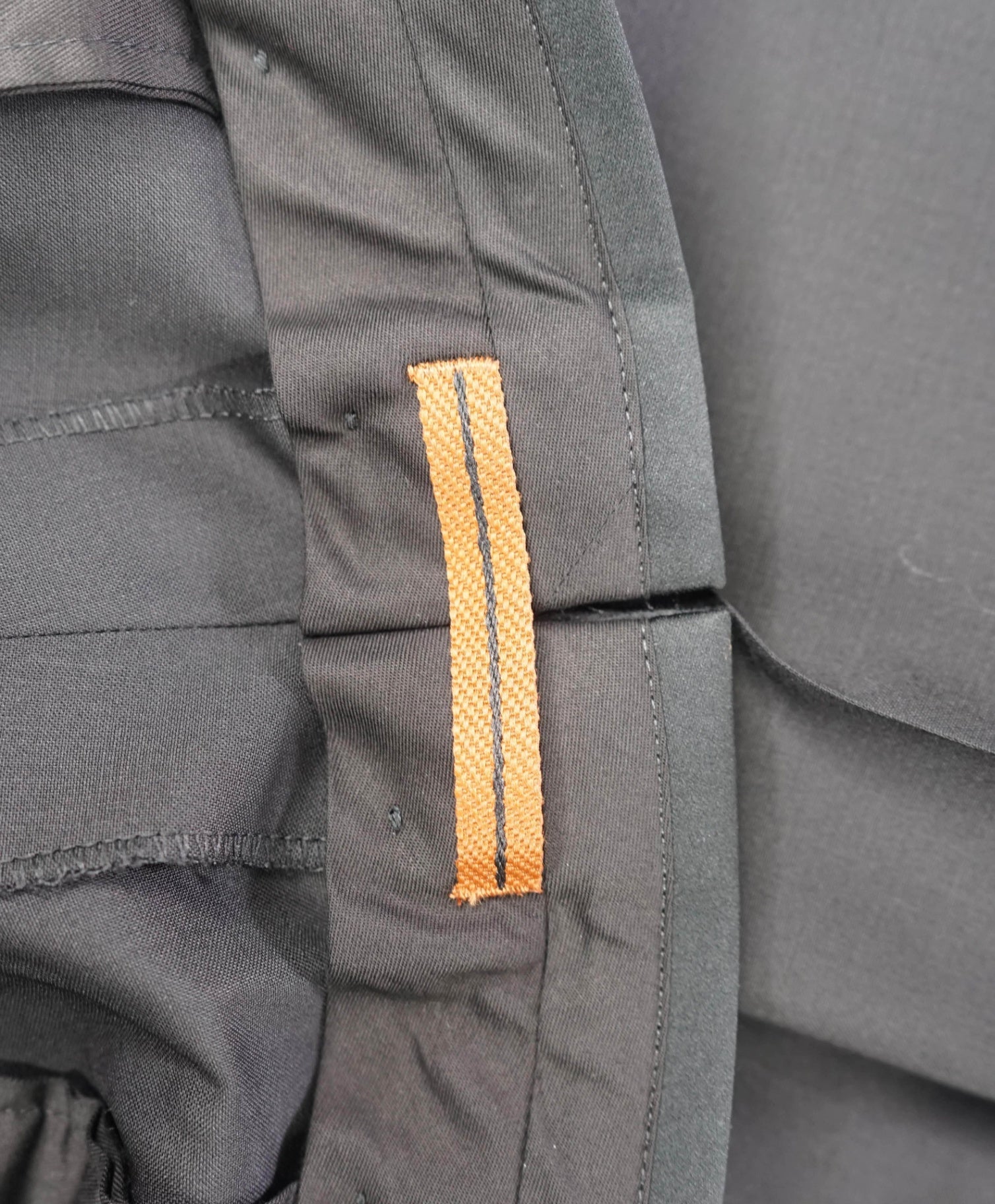 $890 ZEGNA - Black Wool/Mohair Modern Stripeless Tuxedo Pants - 38W