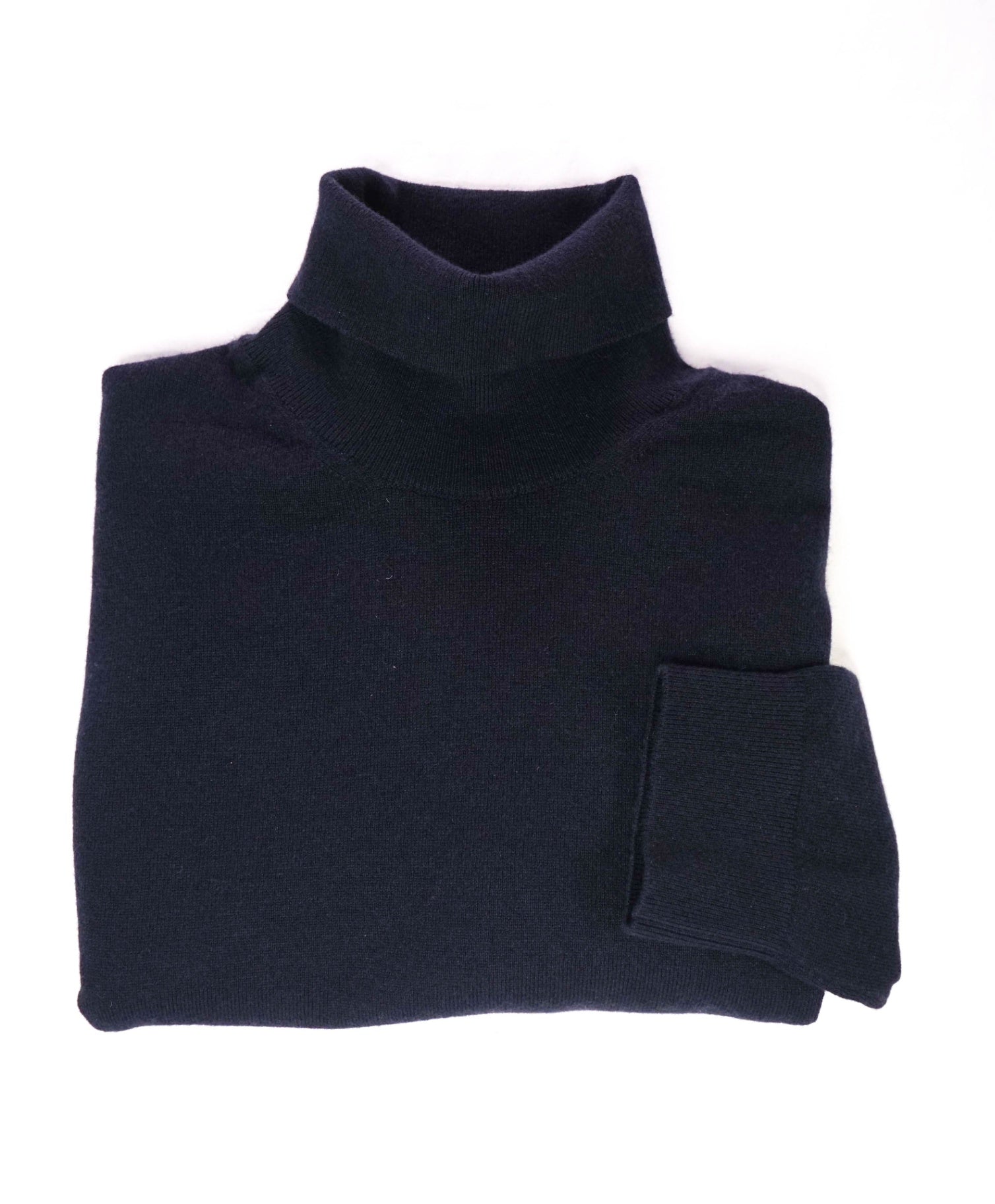 $2,290 ZEGNA - Navy PURE CASHMERE Turtleneck Sweater - XXL (56EU)