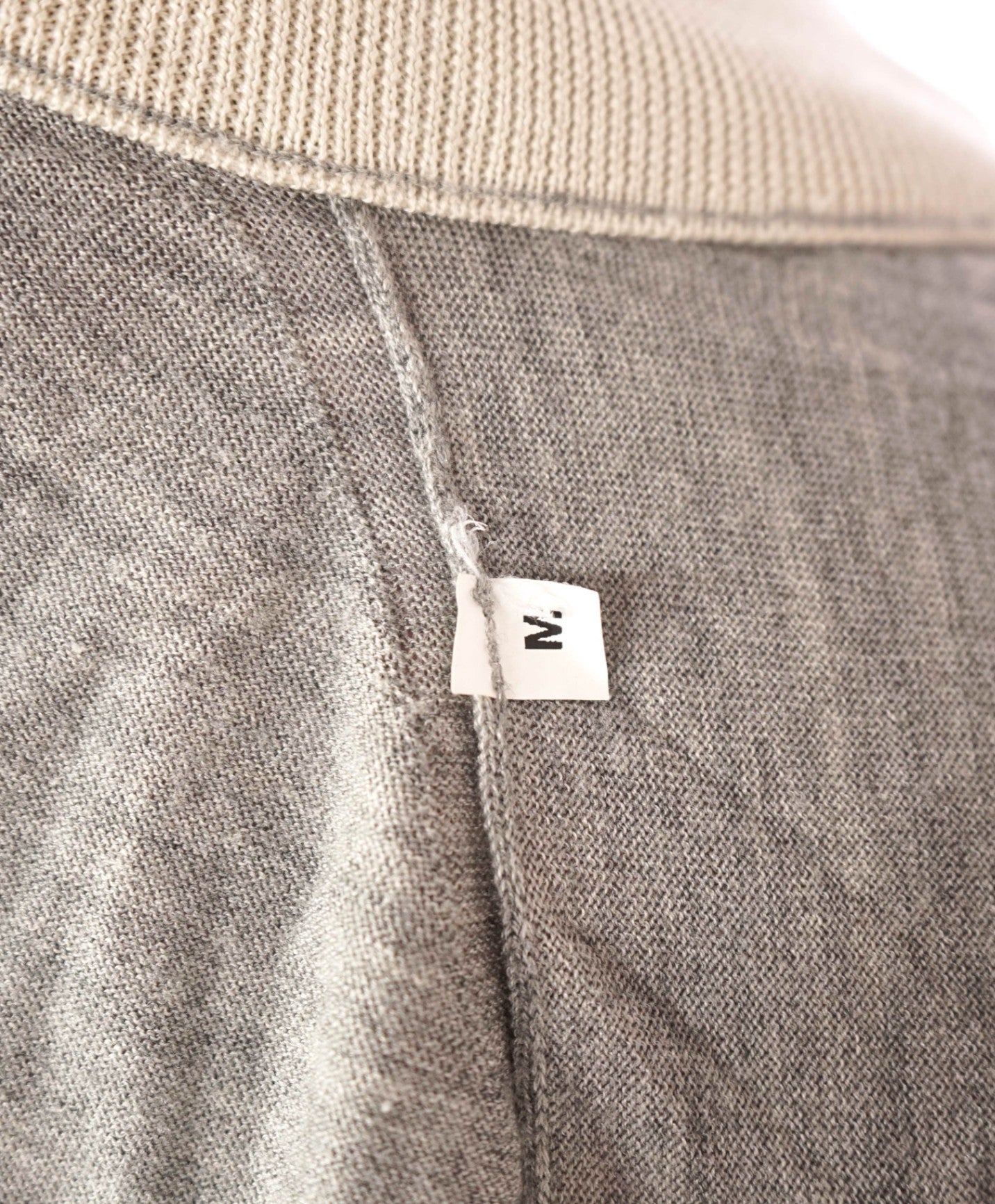 $540 ELEVENTY - Light Gray Wool/Silk Cardigan - M