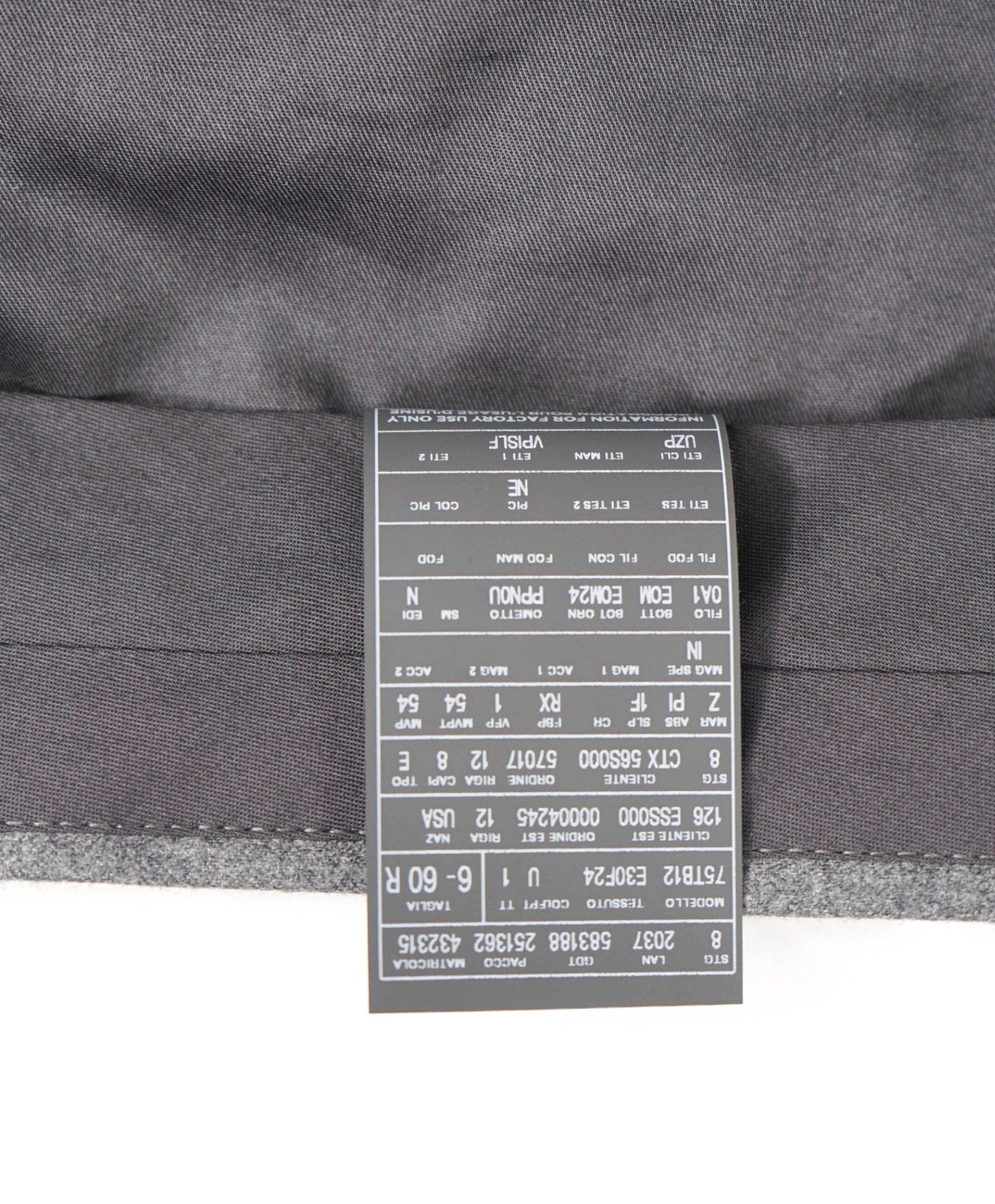 $575 ZEGNA - Solid Gray Flannel Wool Slim Fit Pants - 41W