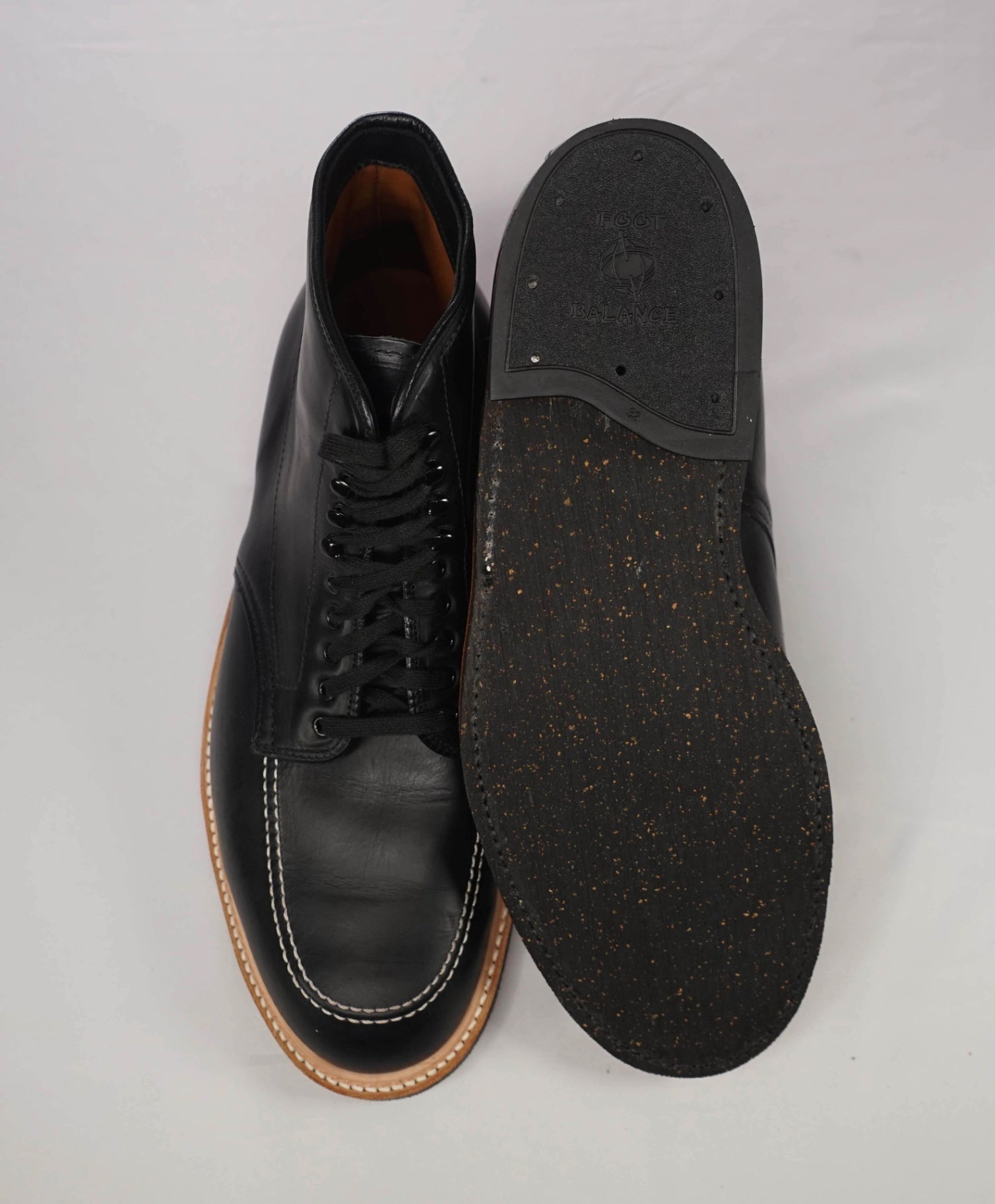 $702 ALDEN - "401 INDY BOOT" Black Leather Boot - 10 E