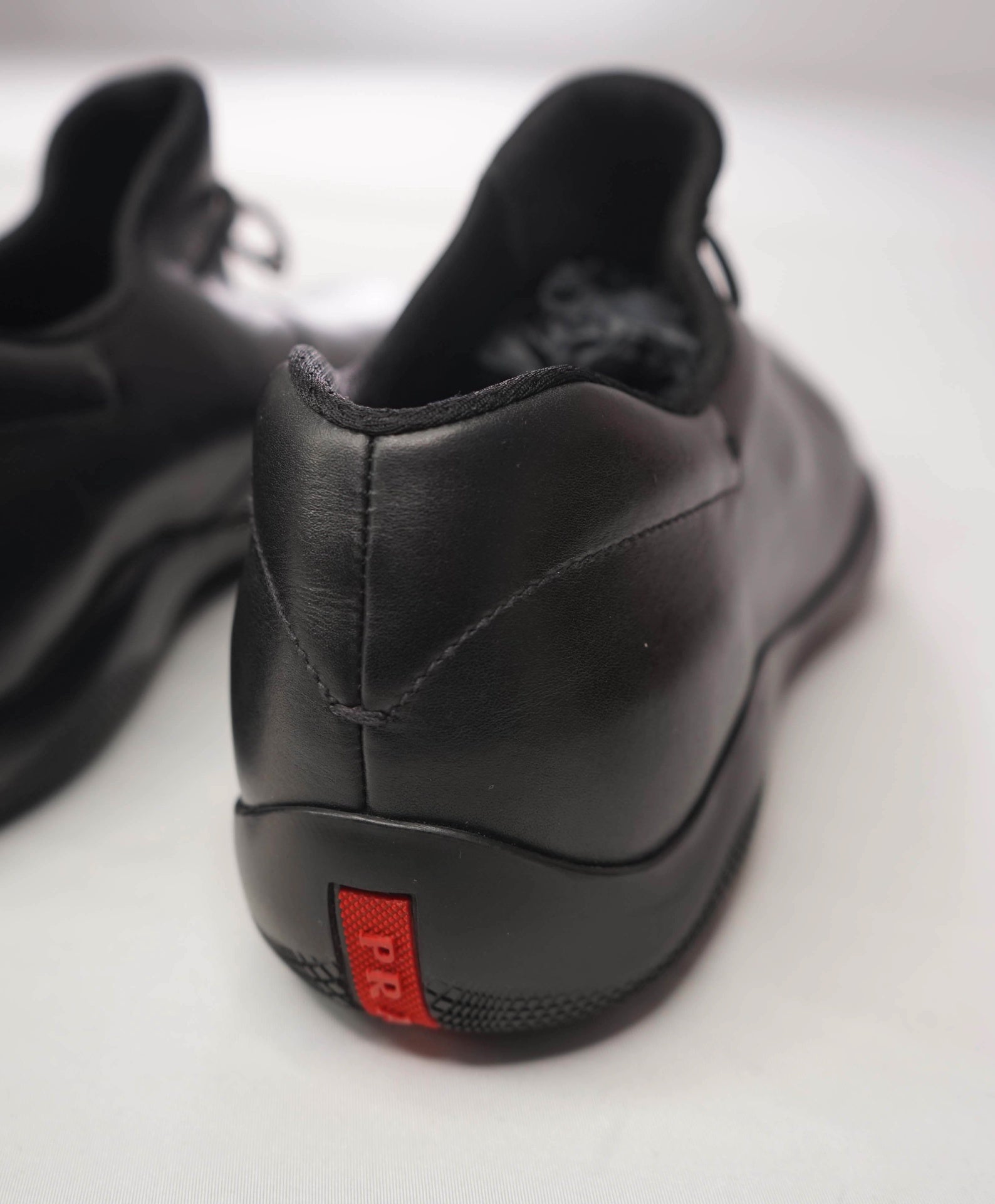 PRADA - Linea Rossa Black Leather Shoes - US 7.5 (6.5UK)