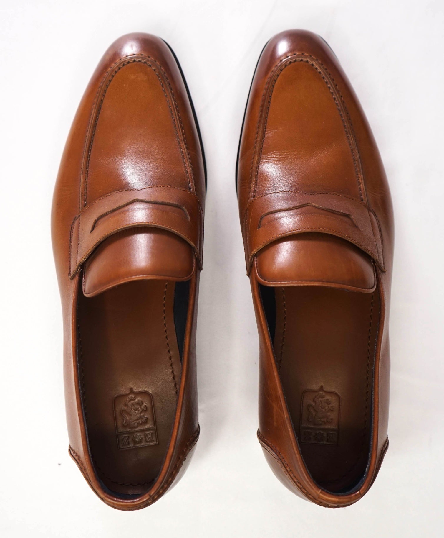 $1,590 ZEGNA PREMIUM - Brown GOODYEAR Leather Loafers - US 9 (8UK)