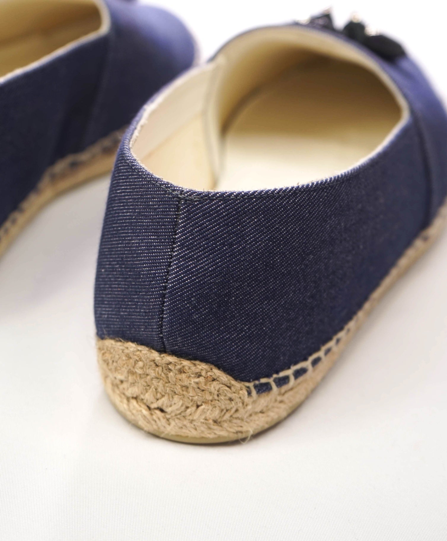 $1,140 CHRISTIAN LOUBOUTIN - Blue Denim Tassel Espadrille Shoes - US 10 (EU43)